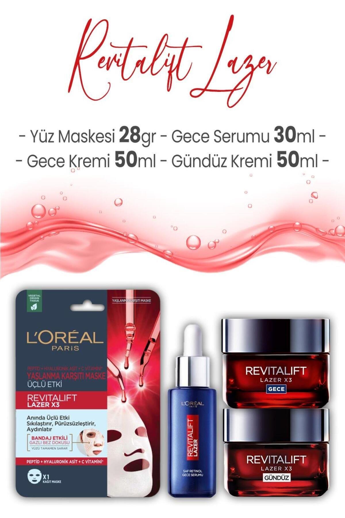 Loreal Paris Revitalift Lazer Yaşlanma Karşıtı Bakım Seti 4