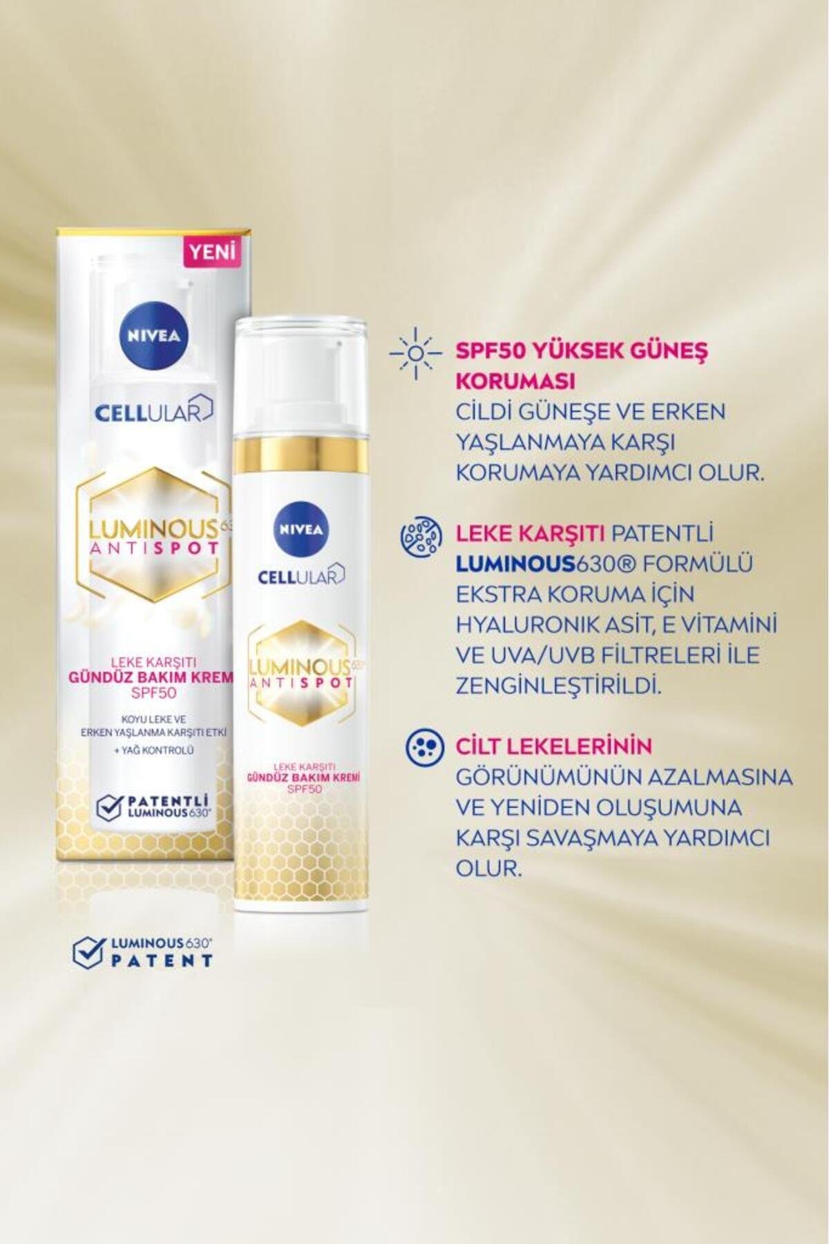 Luminous630 Leke Karşıtı Cilt Bakım Seti, Gündüz Yüz Kremi 50ml, Gece Kremi, Cilt Serumu, Göz Kremi