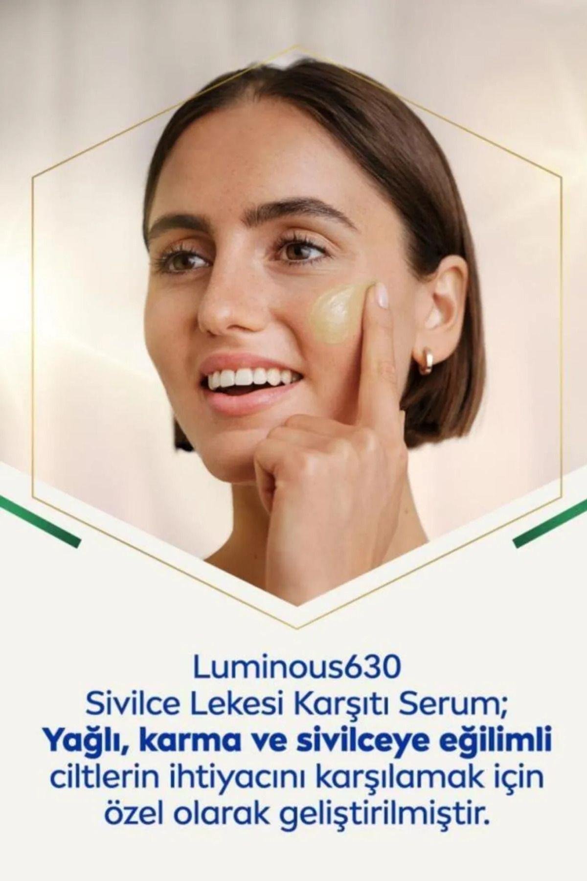 Luminous630 Sivilce Lekesi Karşıtı Serum 30ml ve DermaSkin Clear Yüz Temizleme Jeli150ml, Niasinamid