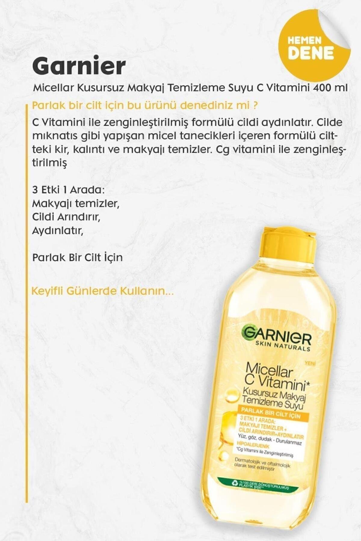 Micellar C Vitamini Kusursuz Makyaj Temizleme Suyu & C Vitamini Parlak Günlük Aydınlatıcı Krem