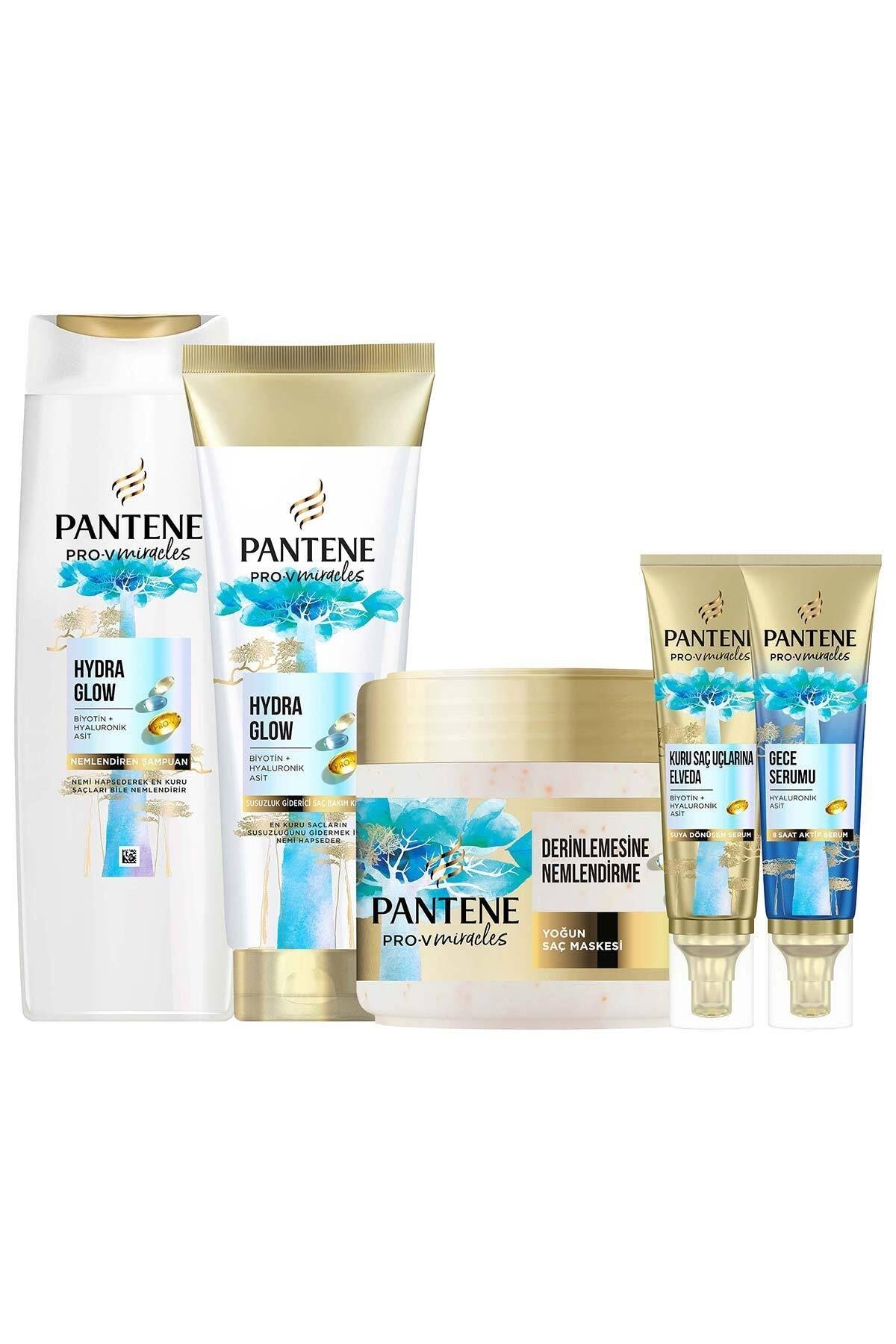 Miracles Hydra Glow Şampuan + Saç Kremi 300 ml + Maske 300 ml + Gece Serumu 70 ml + Gündüz Serumu