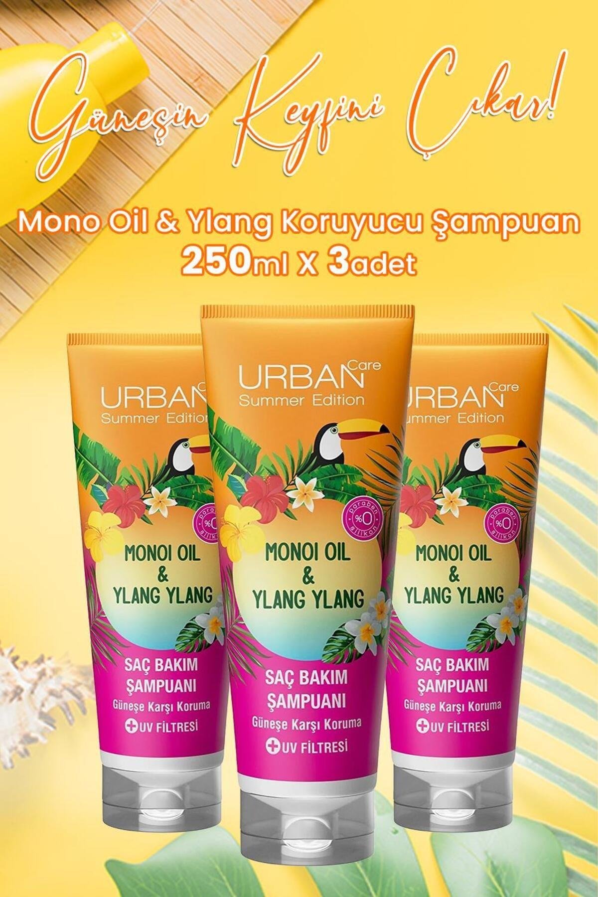 Monoi Oil & Ylang Koruyucu Şampuan 250 ml X 3 Adet