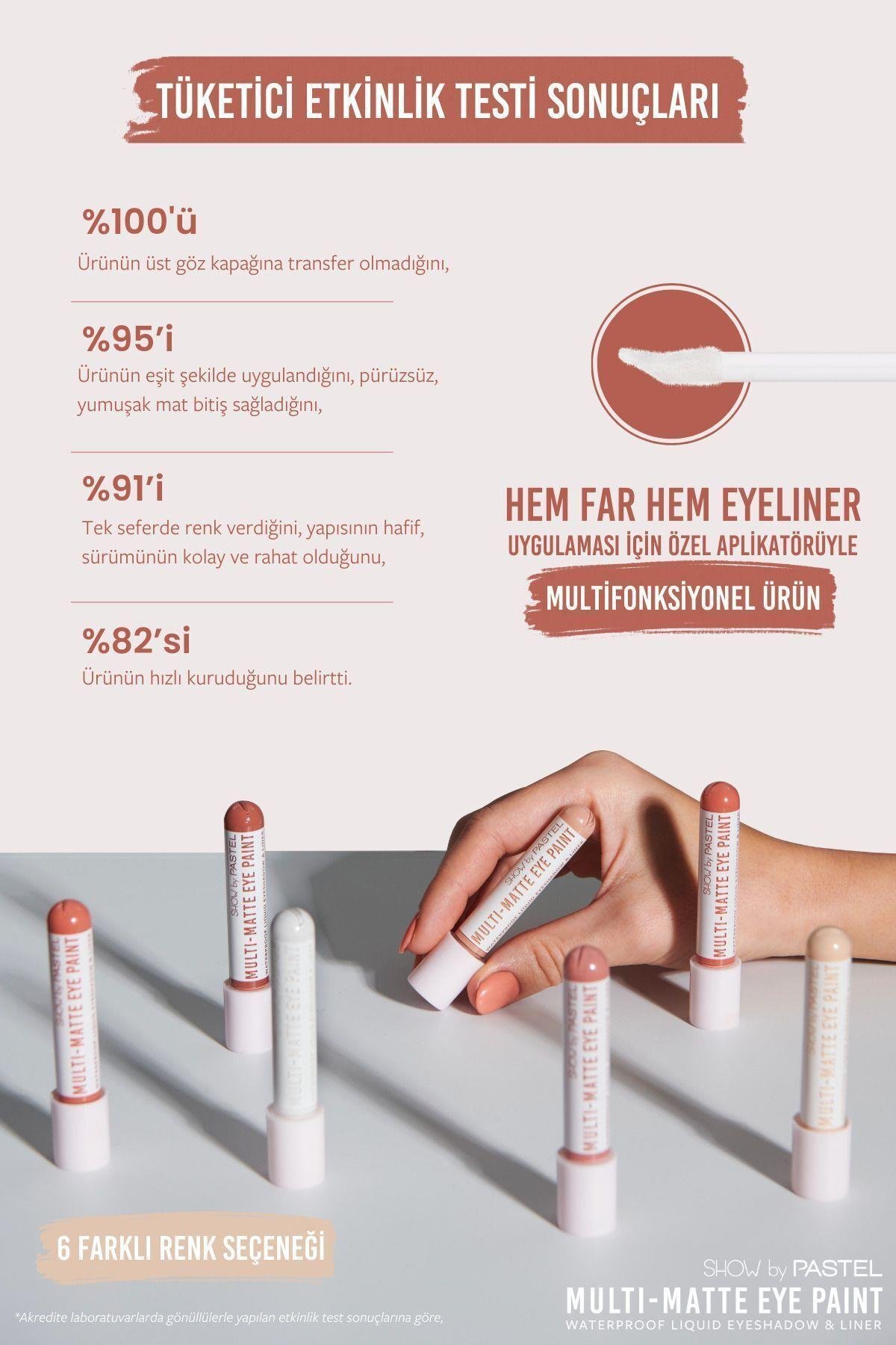 Multi-Matte Eye Paint Waterproof Eyeshadow&Liner - Waterproof Mat Likit Far ve Eyeliner 86 Boujee