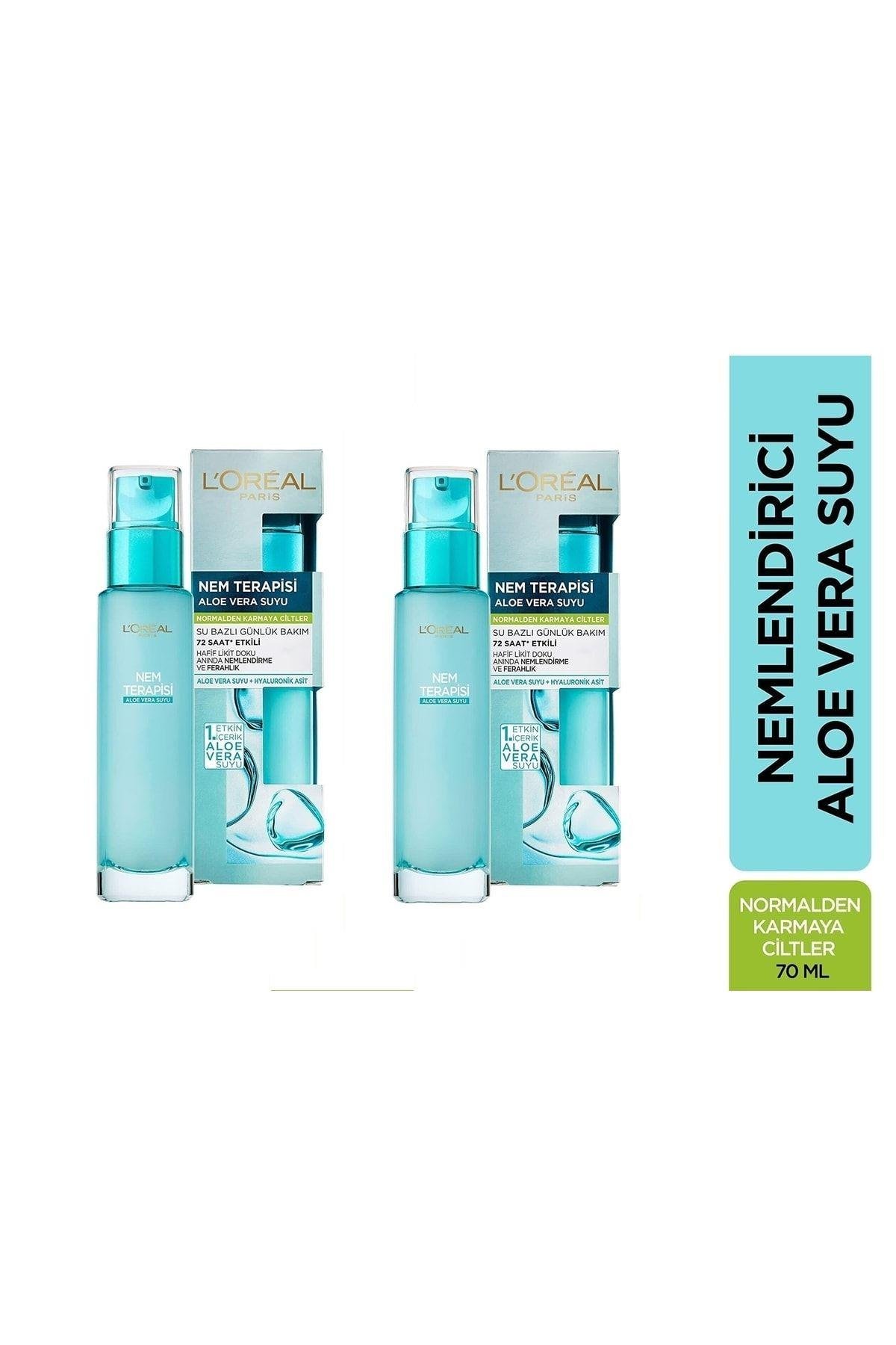 Nem Terapisi Aloe Vera Suyu Normal-karma Ciltler Su Bazlı Günlük Bakım 70 Ml X 2 Adet