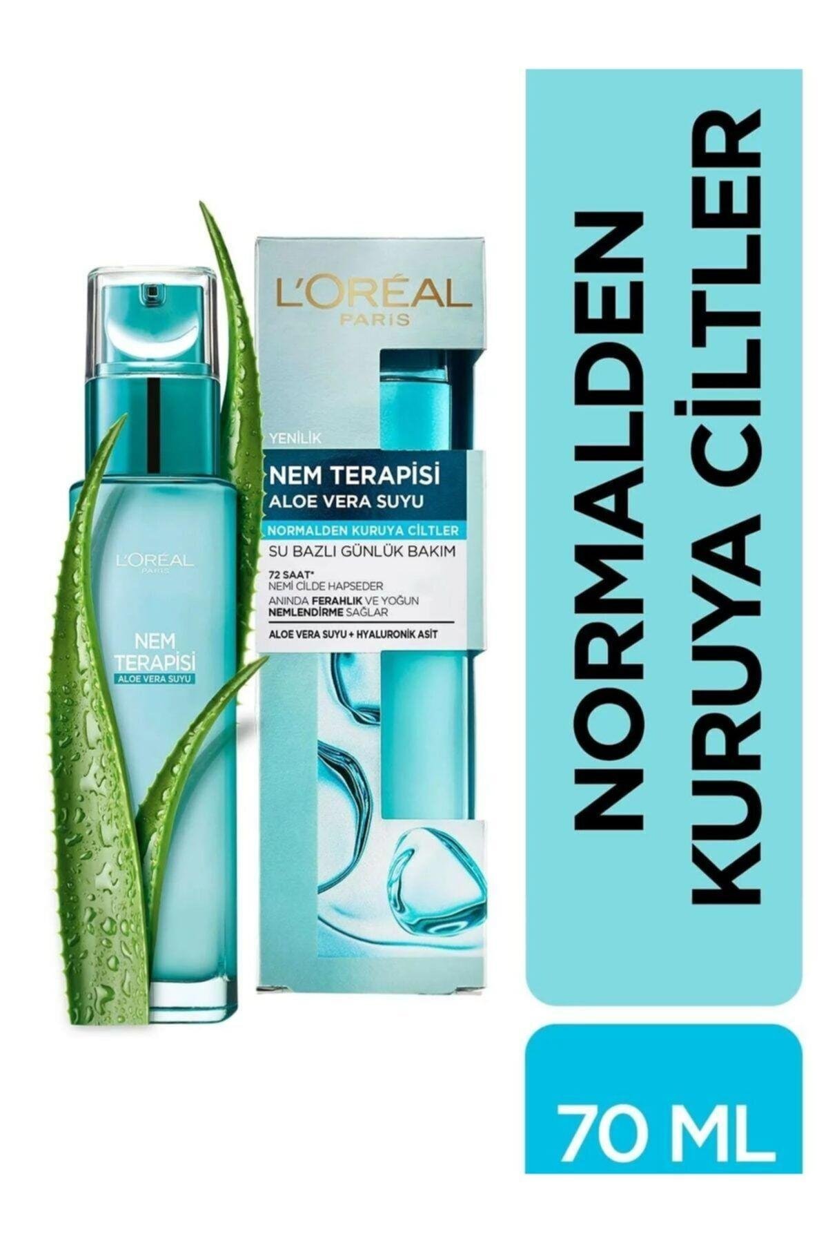 Nem Terapisi Aloe Vera Suyu Normalden Kuruya Ciltler Için Su Bazlı Günlük Bakım 70ml