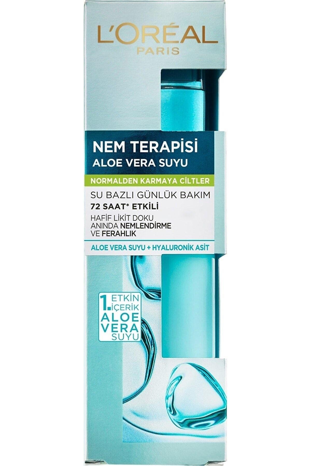 Nem Terapisi Aloe Vera Suyu Normalden Karmaya Ciltler Su Bazlı Günlük Bakım 70 Ml