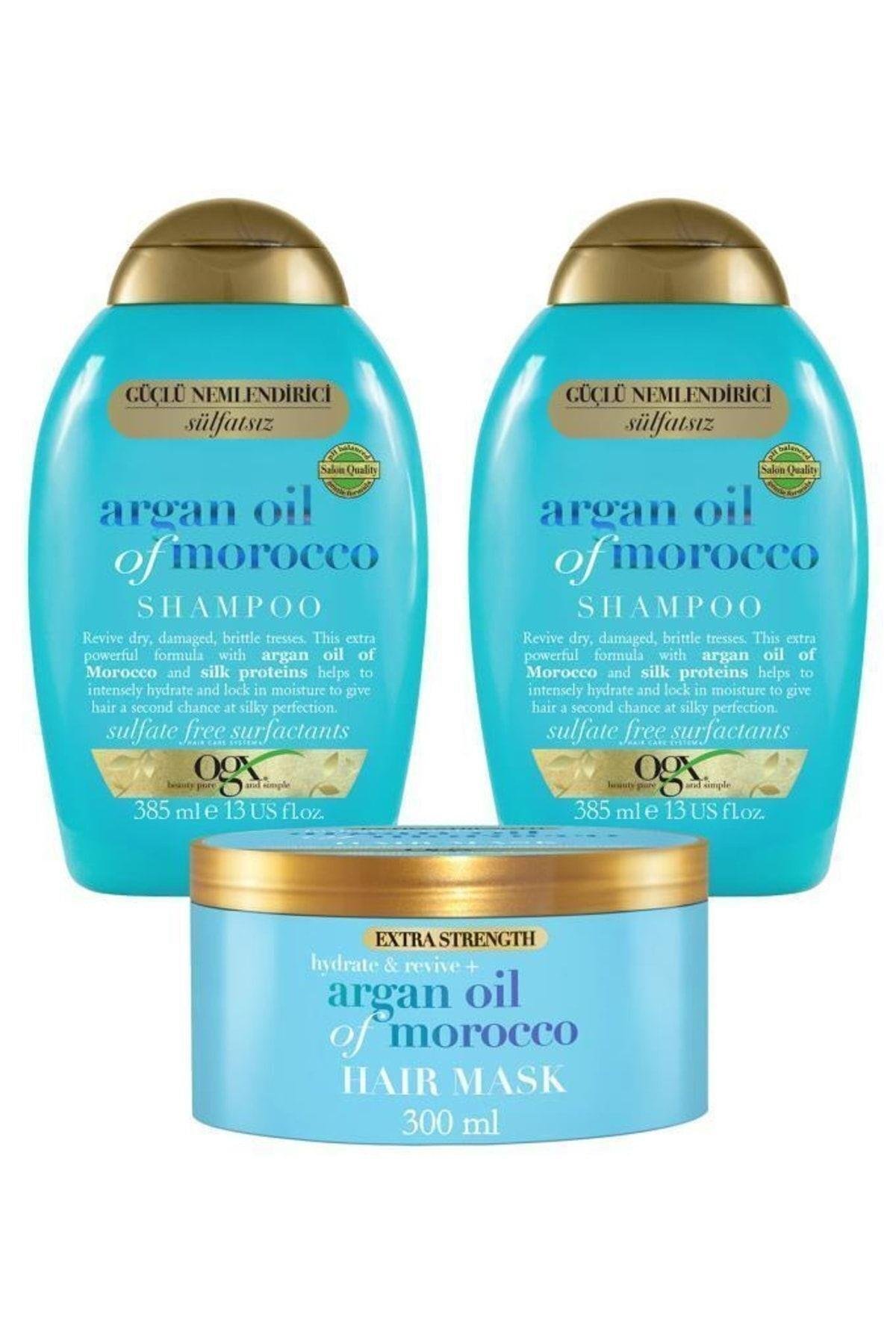 Nemlendirici Argan Oil Of Morocco Sülfatsız Şampuan X2 Sülfatsız Saç Maskesi