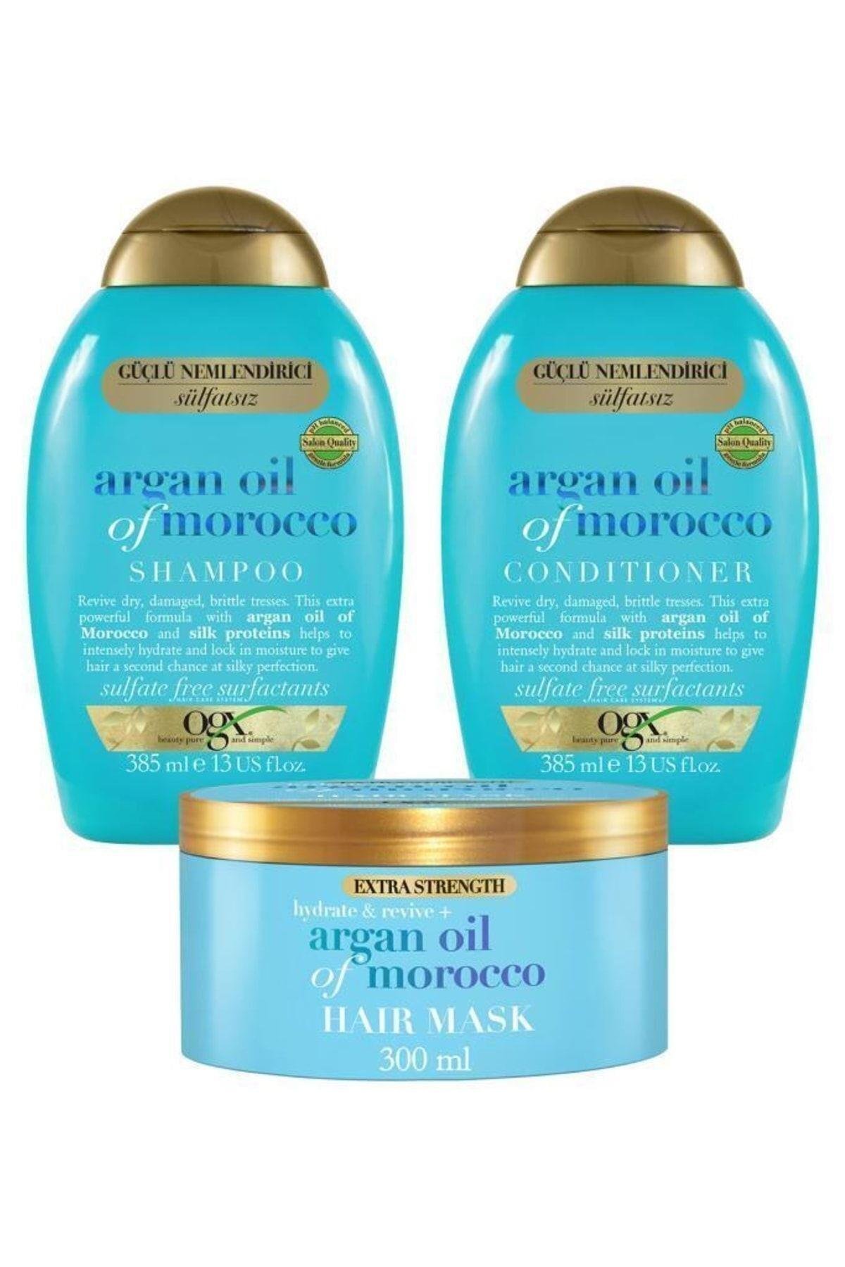 Nemlendirici Argan Oil Of Morocco Sülfatsız Şampuan Sülfatsız Saç Kremi Saç Maskesi