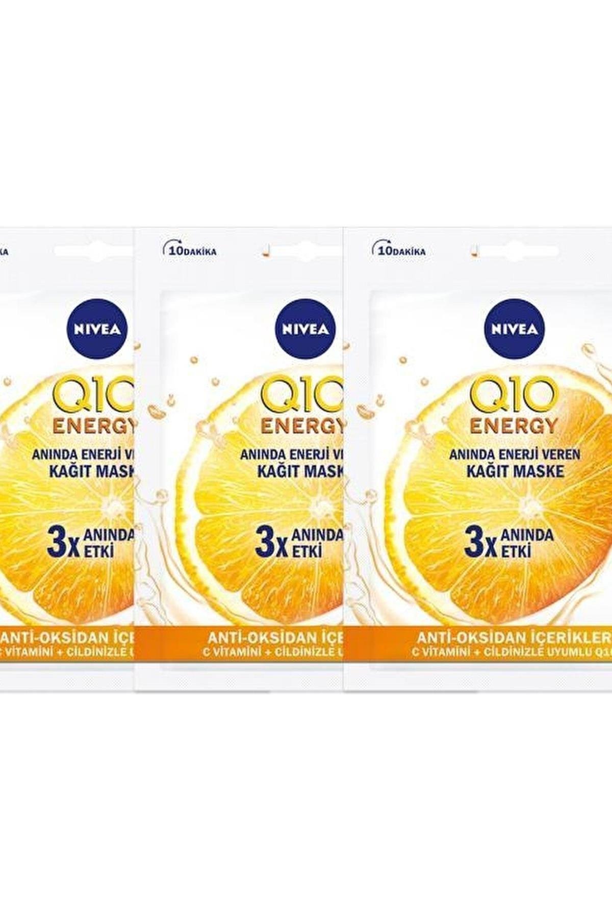 Nıvea Q10 Energy Kağıt Maske 1 Adet X 3