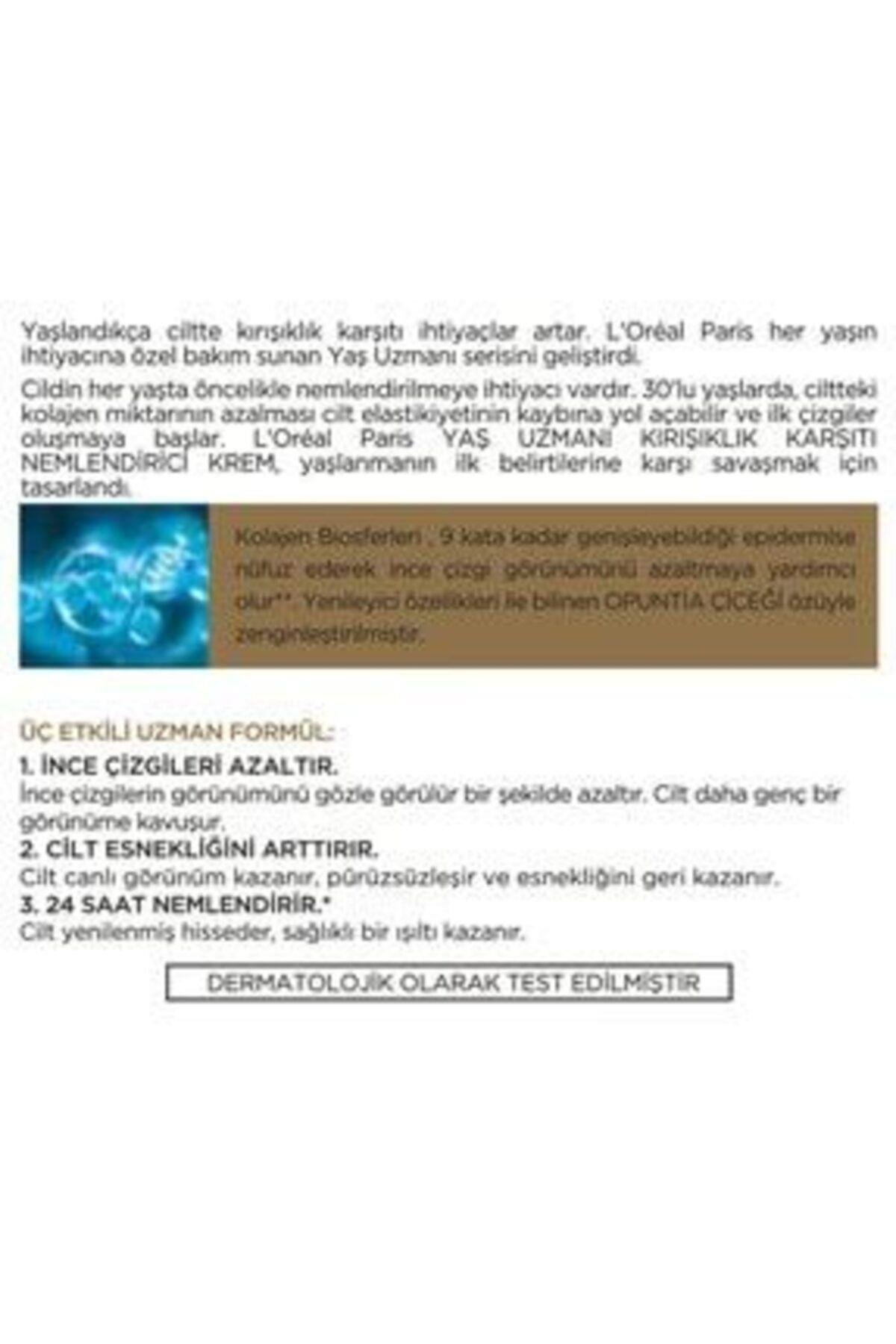 Paris Yaş Uzmanı 30+ Kırışıklık Karşıtı Nemlendirici Krem 50 Ml