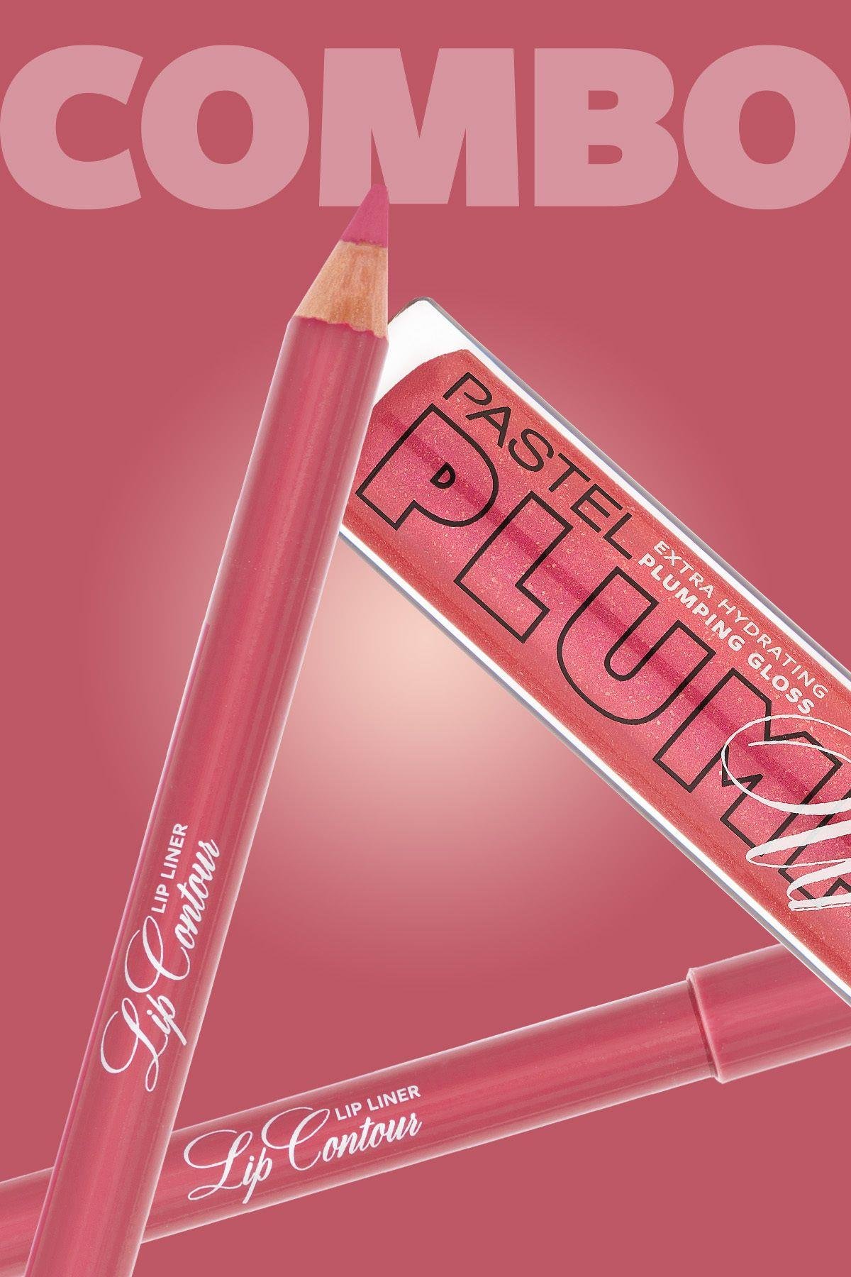 PROFASHION PLUMPING GLOSS 205 + PASTEL LIP CONTOUR LIP LINER 53