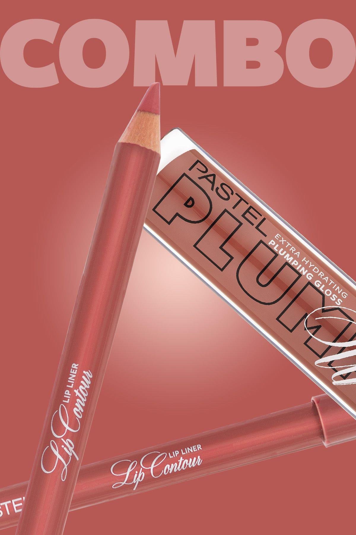 PROFASHION PLUMPING GLOSS 205 + PASTEL LIP CONTOUR LIP LINER 53