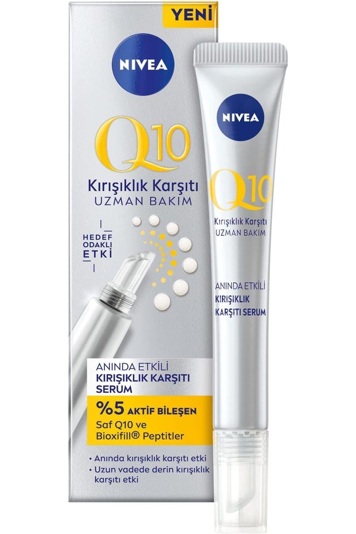 Q10 Anında Etkili Kırışıklık Karşıtı Serum 15 ml,%5 Aktif Bileşen, Saf Q10 ve Petitler İçeren