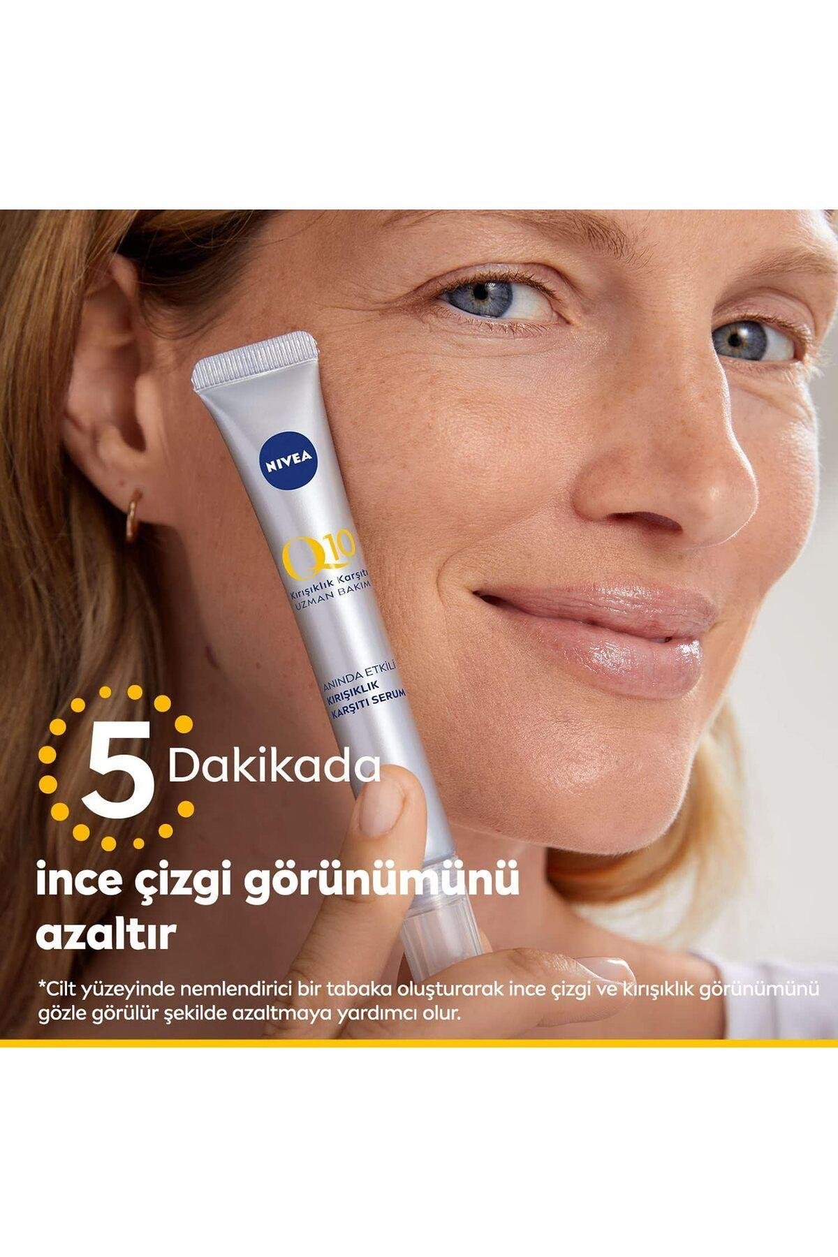 Q10 Anında Etkili Kırışıklık Karşıtı Serum 15 ml,%5 Aktif Bileşen, Saf Q10 ve Petitler İçeren