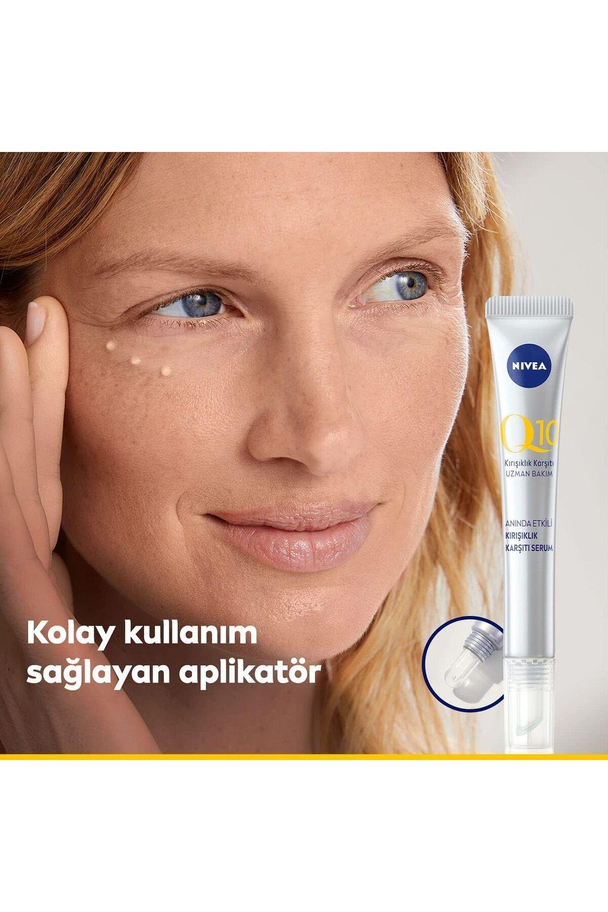 Q10 Anında Etkili Kırışıklık Karşıtı Serum 15 ml,%5 Aktif Bileşen, Saf Q10 ve Petitler İçeren