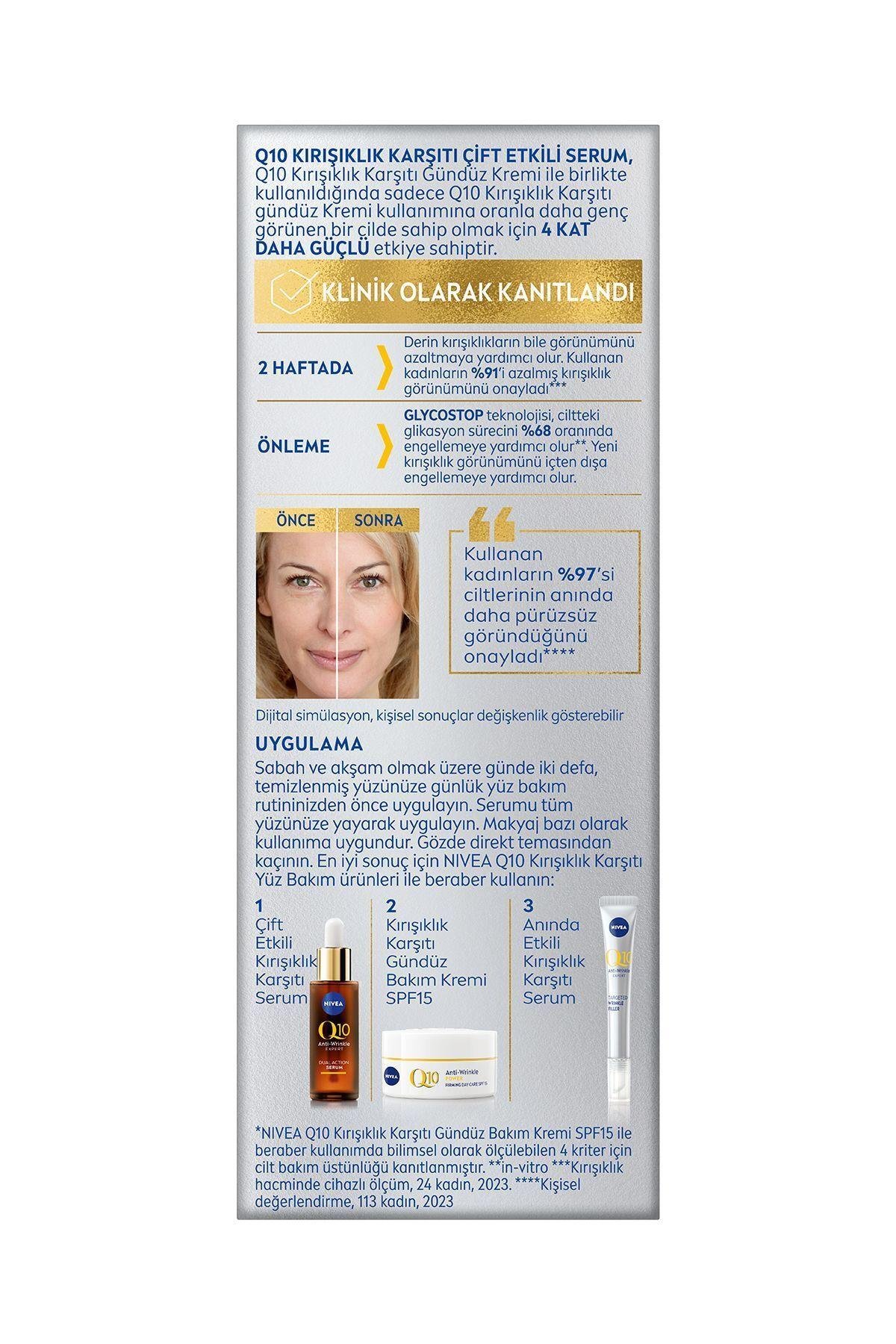 Q10 DERİN KIRIŞIKLIK KARŞITI ÇİFT ETKİLİ 2 HAFTADA AZALTICI CİLT SERUMU 30 ML