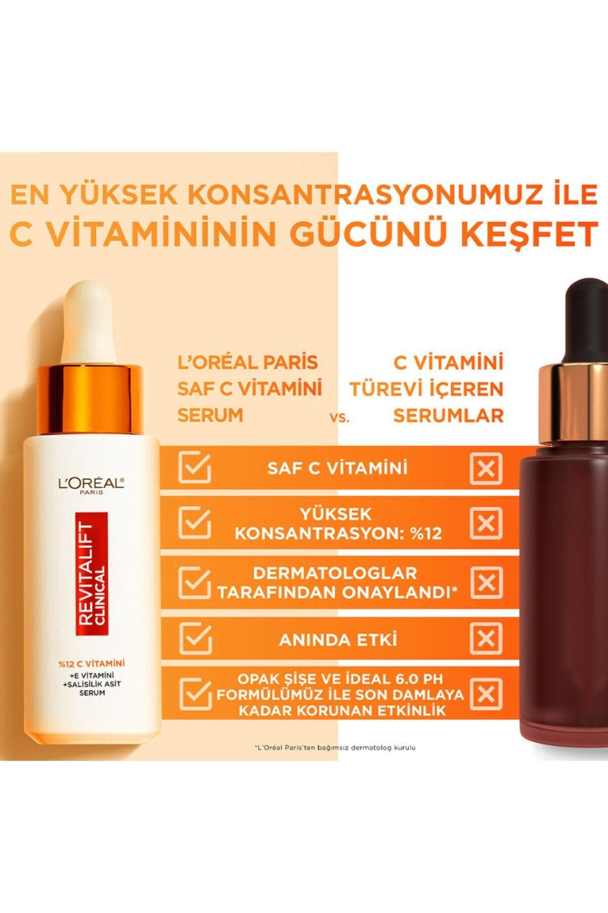 Revitalift Clinical %12 Saf C Vitamini Aydınlatıcı, Ton Eşitleyici, Gözenek Karşıtı Serum 30 ml