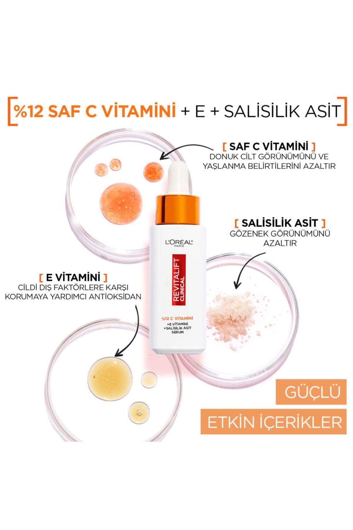 Revitalift Clinical %12 Saf C Vitamini Aydınlatıcı, Ton Eşitleyici, Gözenek Karşıtı Serum 30 ml