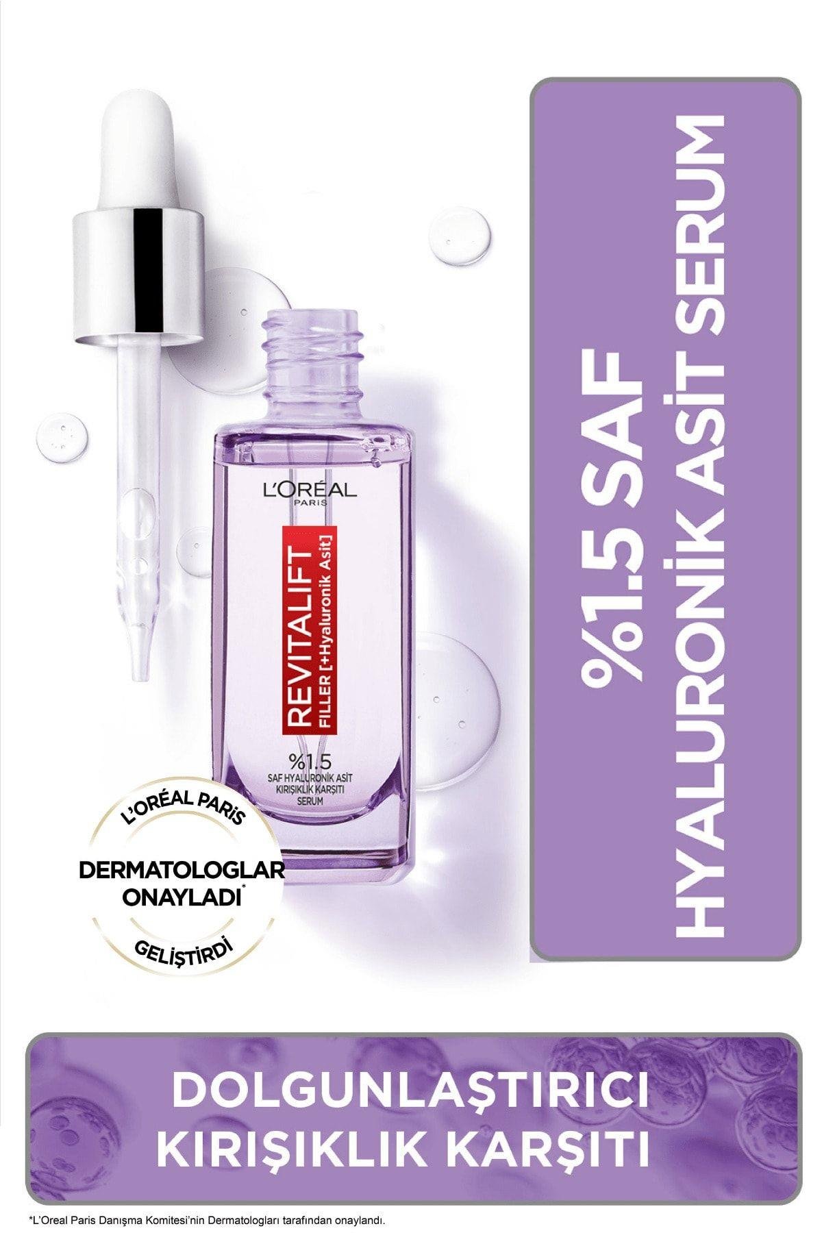 Revitalift Filler %1.5 Saf Hyaluronik Asit Kırışıklık Karşı Yüz Serum 30ml Göz Serumu 20ml 2'li Set