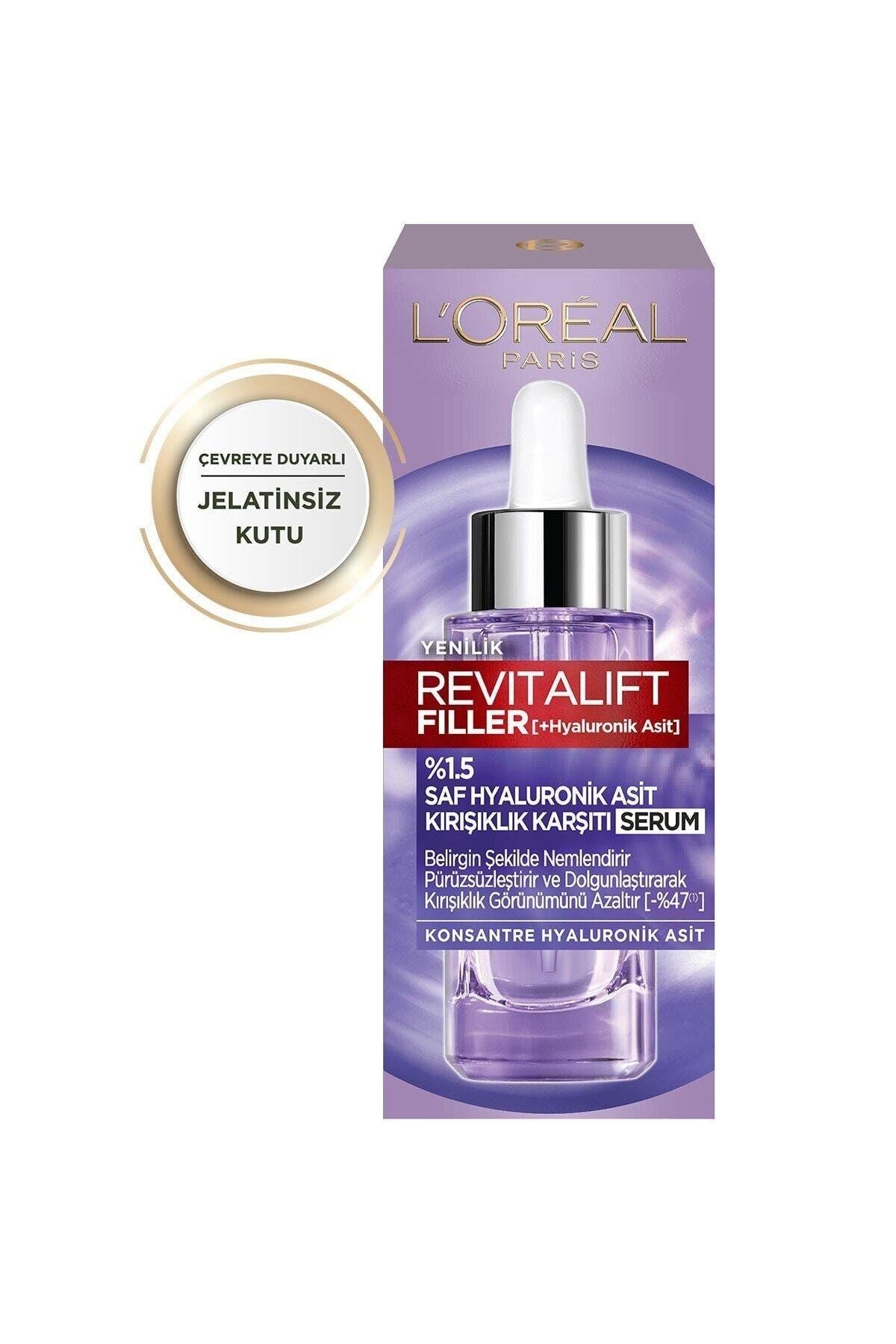 Revitalift Filler %1.5 Saf Hyaluronik Asit Kırışıklık Karşı Yüz Serum 30ml Göz Serumu 20ml 2'li Set