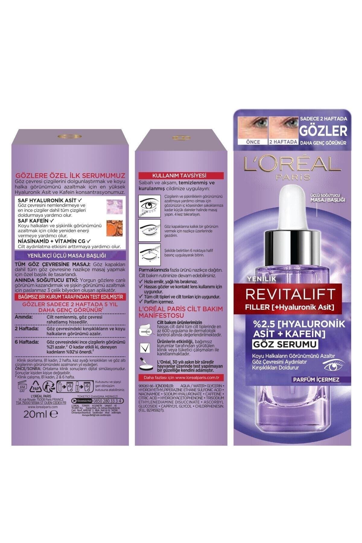 Revitalift Filler Aydınlatıcı Göz Serumu 20ml