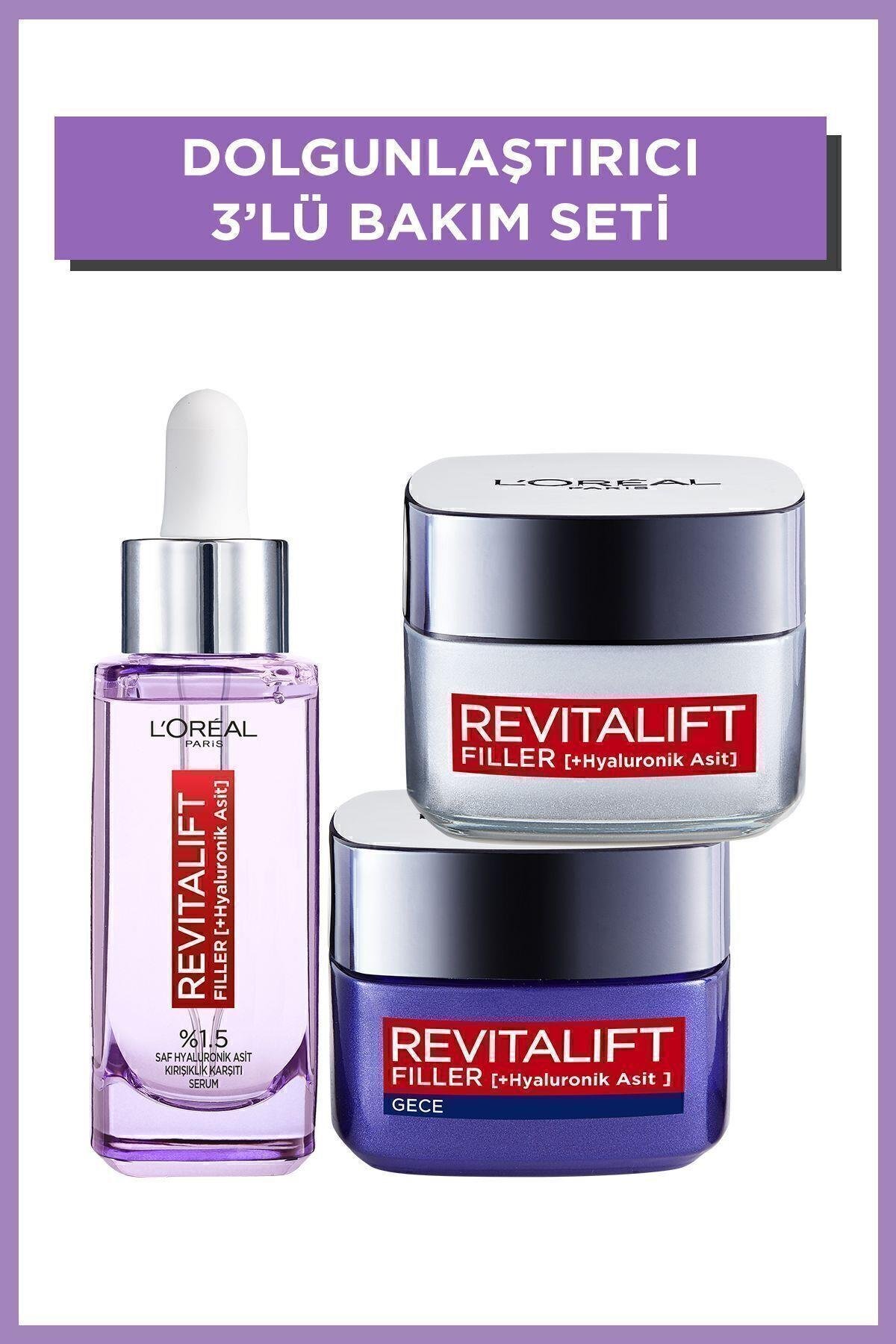 Revitalift Filler Dolgunlaştırıcı Yaşlanma Karşıtı 3'lü Bakım Seti