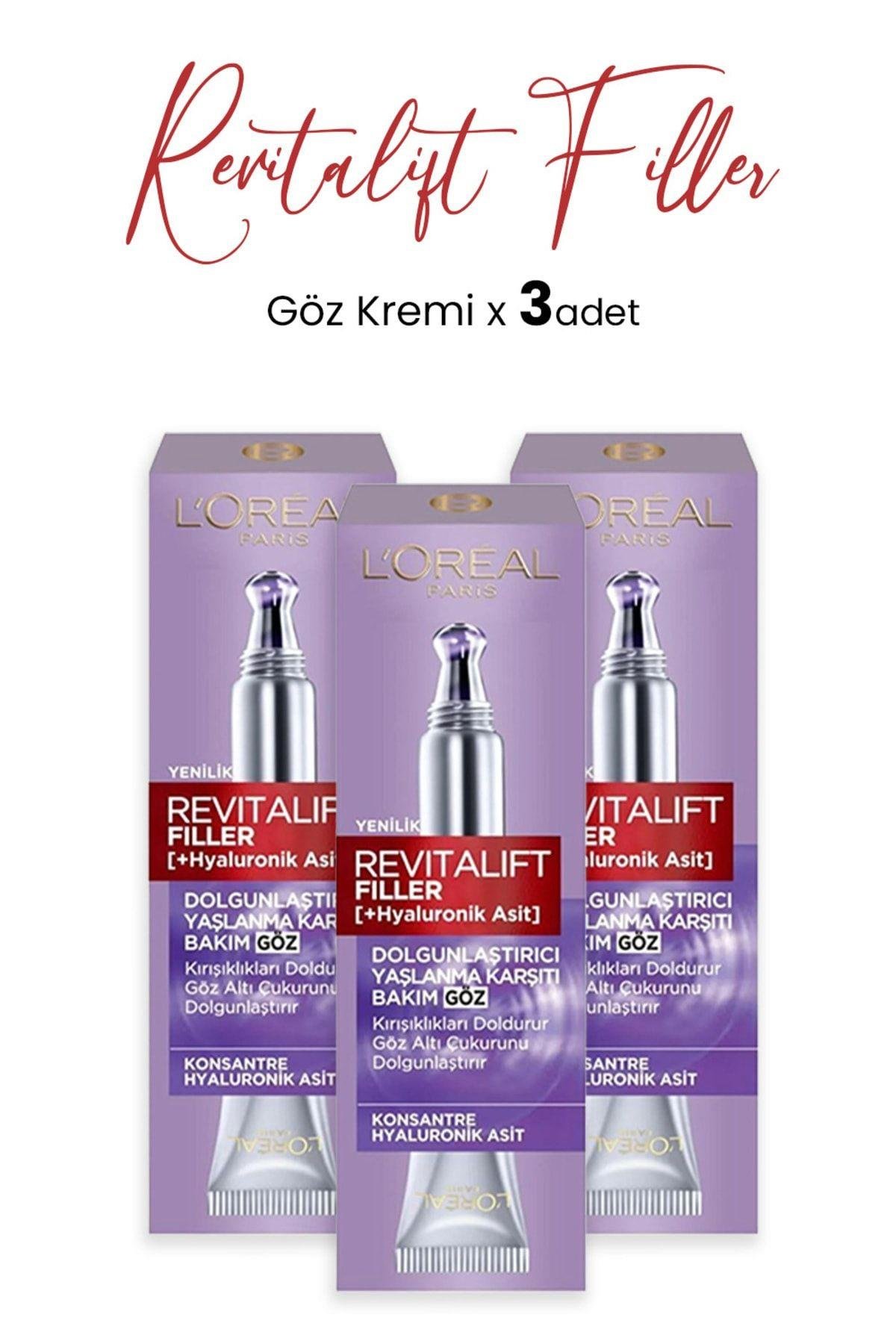 Revitalift Filler Yaşlanma Karşıtı Göz Kremi 15 ml X 3 Adet