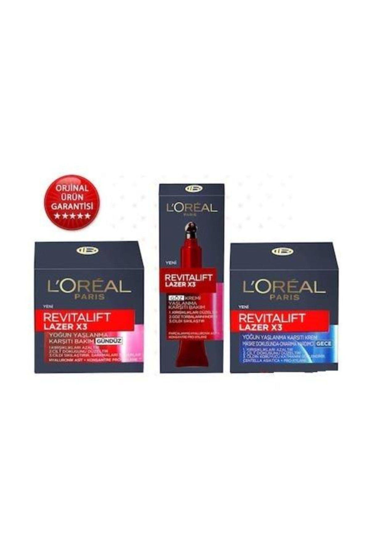 Revitalift Lazer X3 Gündüz+gece+göz 3'lü Bakım Seti