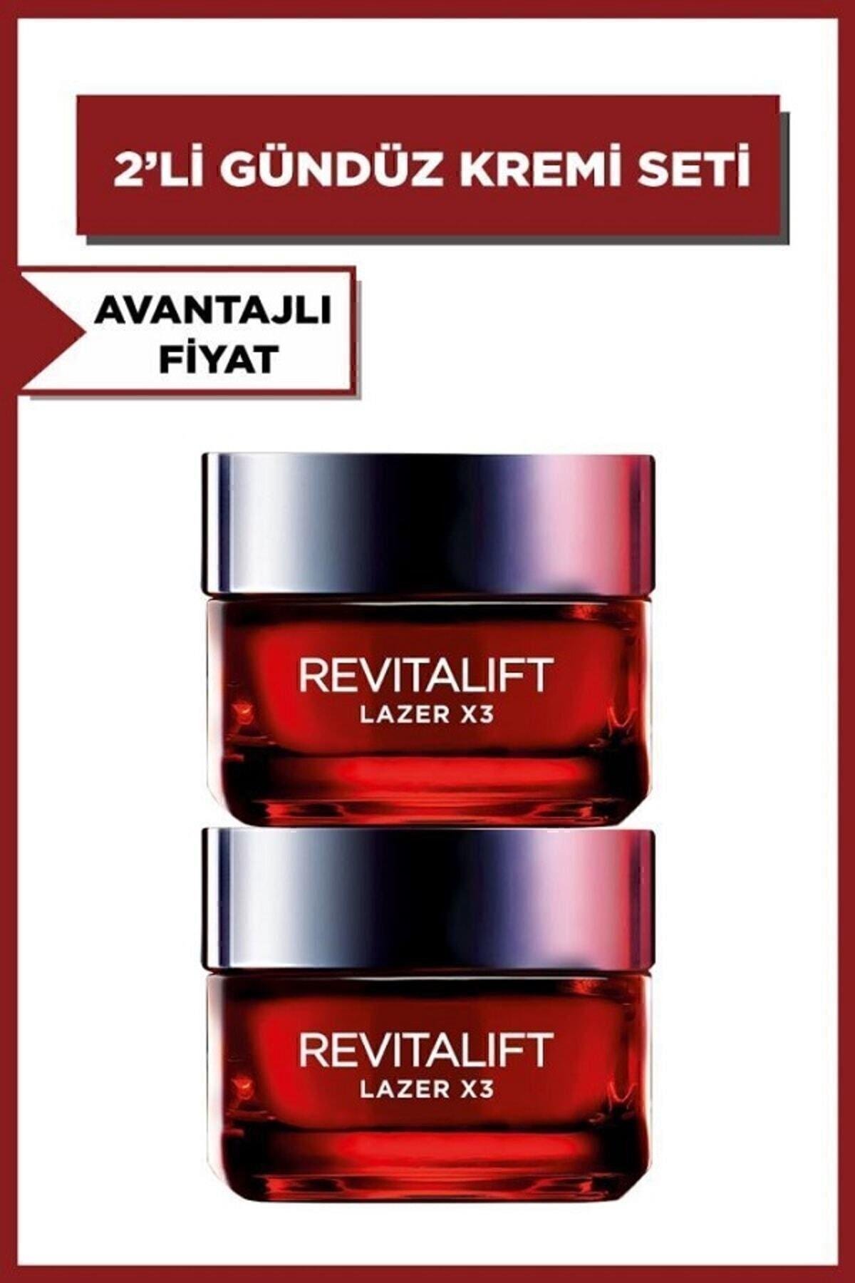 Revitalift Lazer X3 Yoğun Yaşlanma Karşıtı Gündüz Bakım Kremi 2'li Set