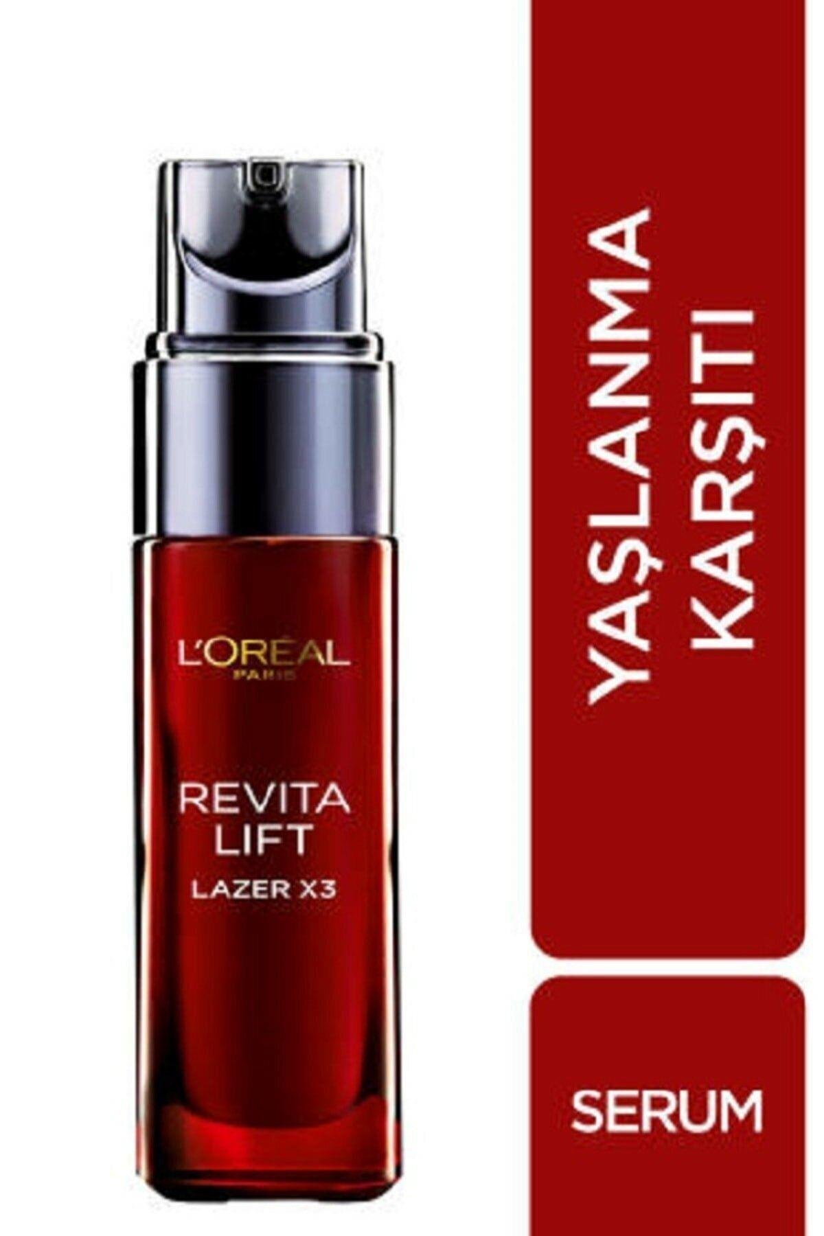 Revitalift Lazer X3 Yoğun Yaşlanma Kırışıklık Karşıtı 3'lü Cilt Bakım Seti Gece-gündüz-bakım Serum