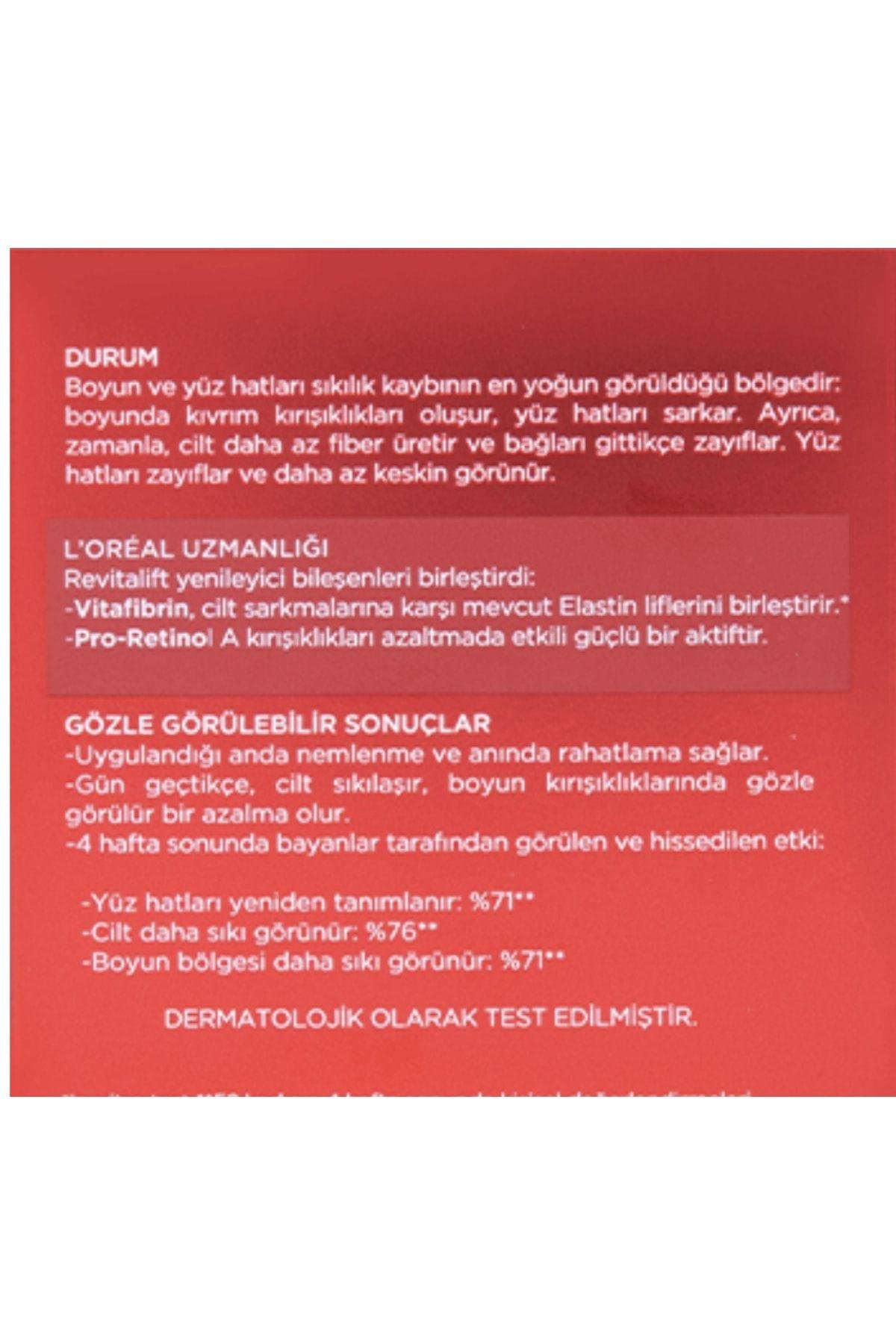 Revitalift Yüz Hatlar Ve Boyun Yenileyici