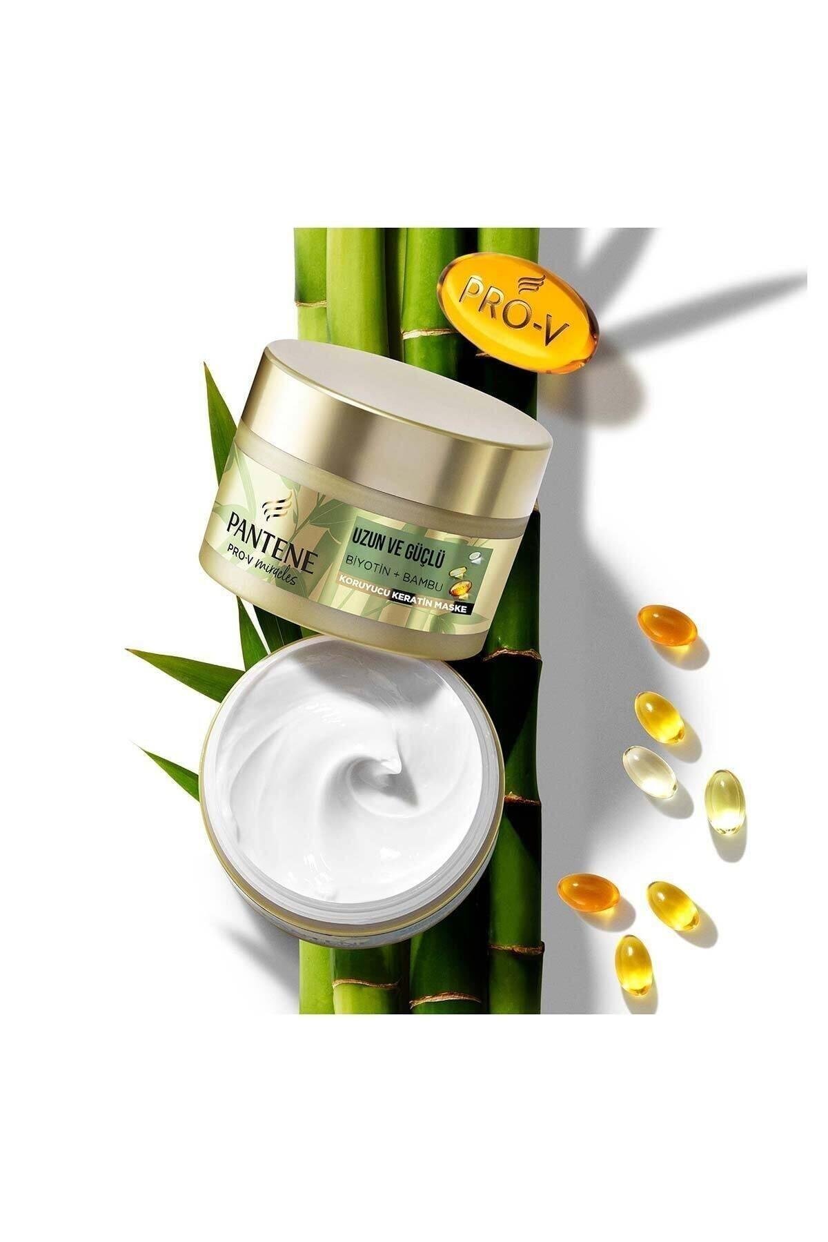 Saç Bakım Maskesi Uzun Ve Güçlü, Keratin Koruyucu, Dökülme Karşıtı, Bambu + Biyotin 160 Ml Naturals