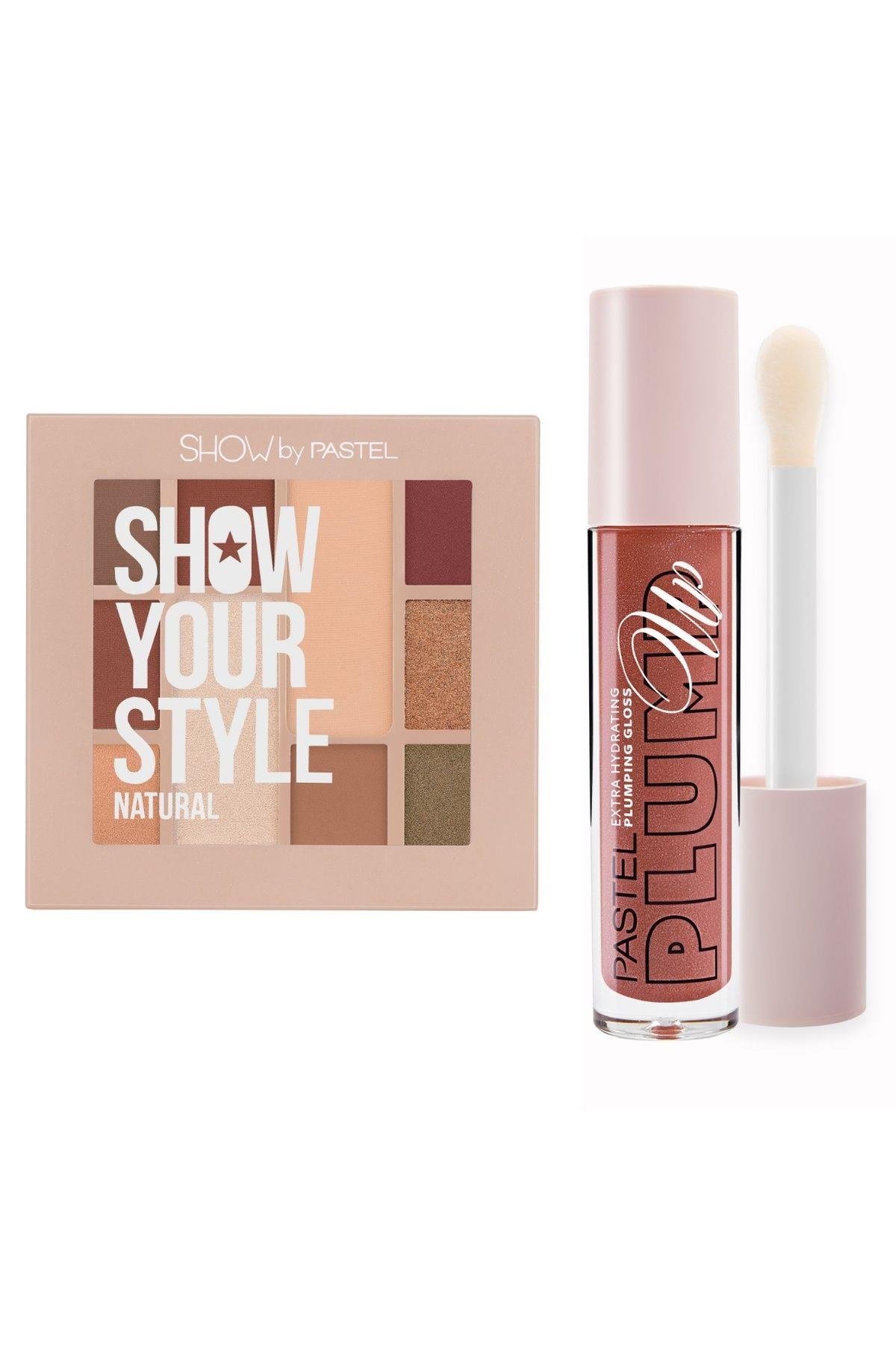 Show Your Style - Far Paleti 464 Natural + Dolgunlaştıran Dudak Parlatıcısı 202 Loverdose