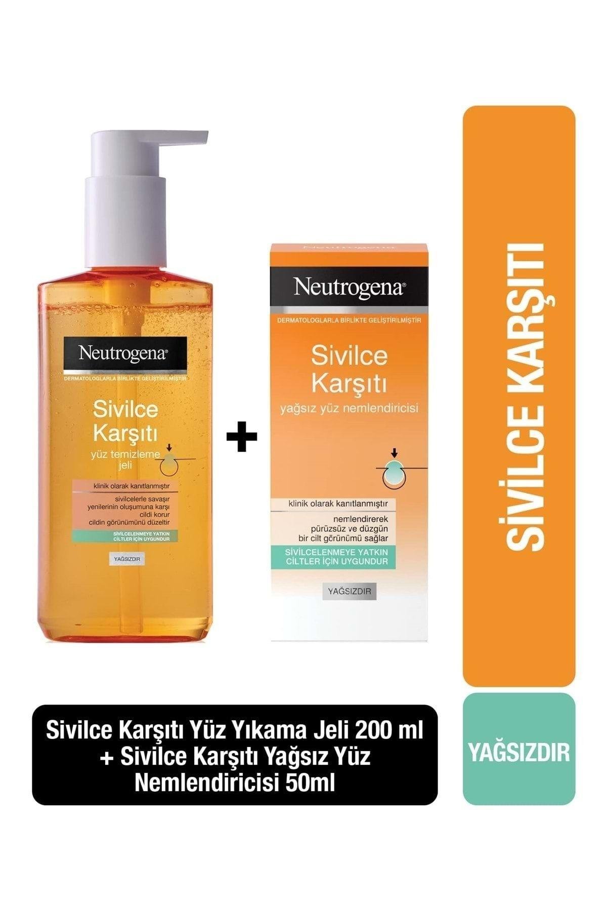 Sivilce Karşıtı Temizleme Jeli 200ml Nemlendirici 50ml (4 LÜ SET)