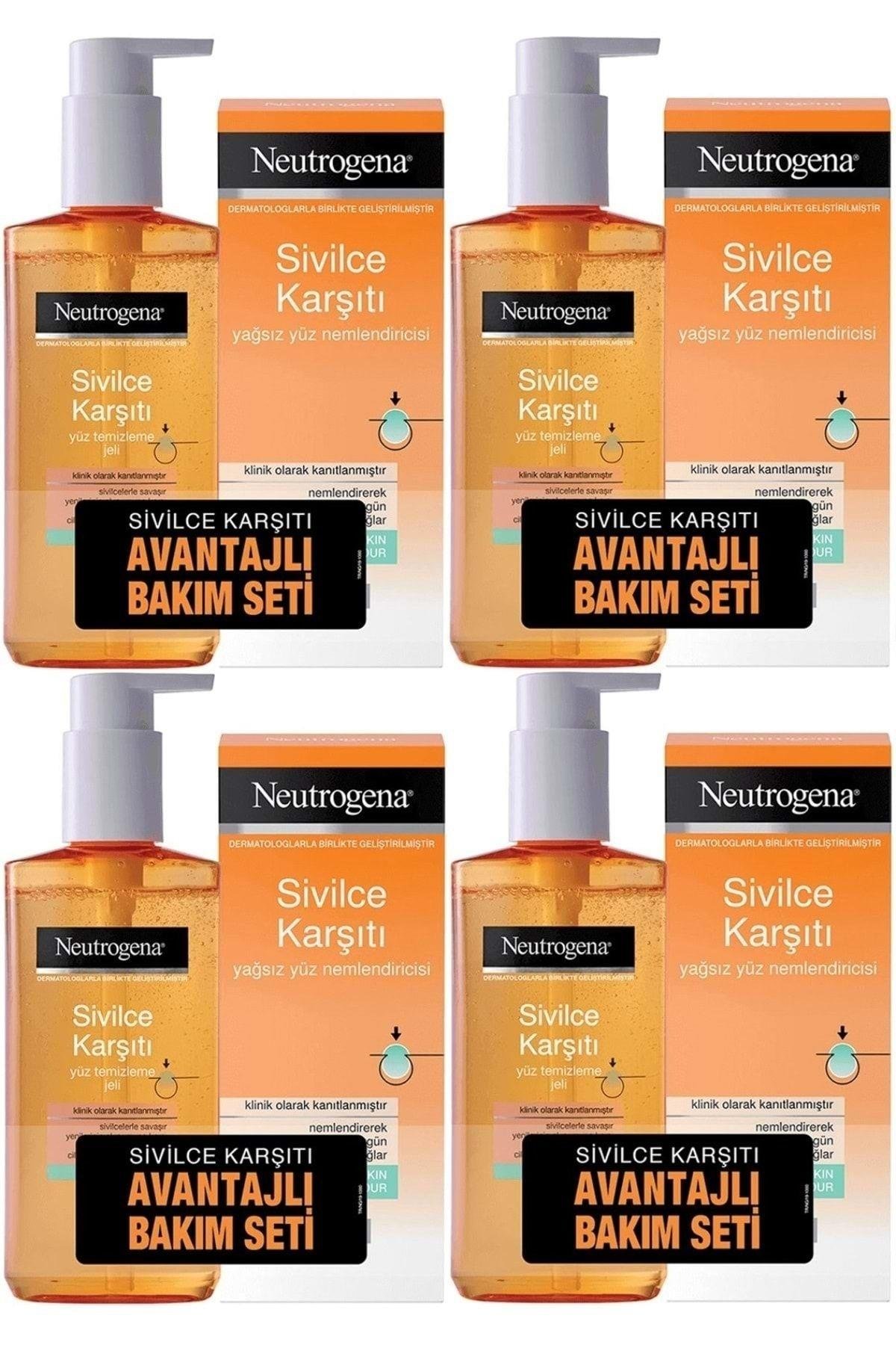 Sivilce Karşıtı Temizleme Jeli 200ml Nemlendirici 50ml (4 LÜ SET)
