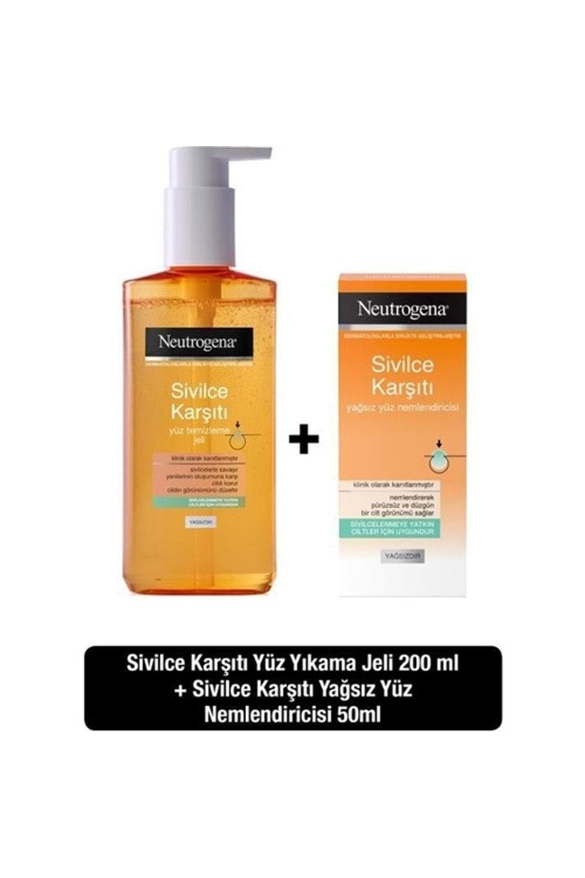 Sivilce Karşıtı Temizleme Jeli 200ml Nemlendirici 50ml (4 LÜ SET)