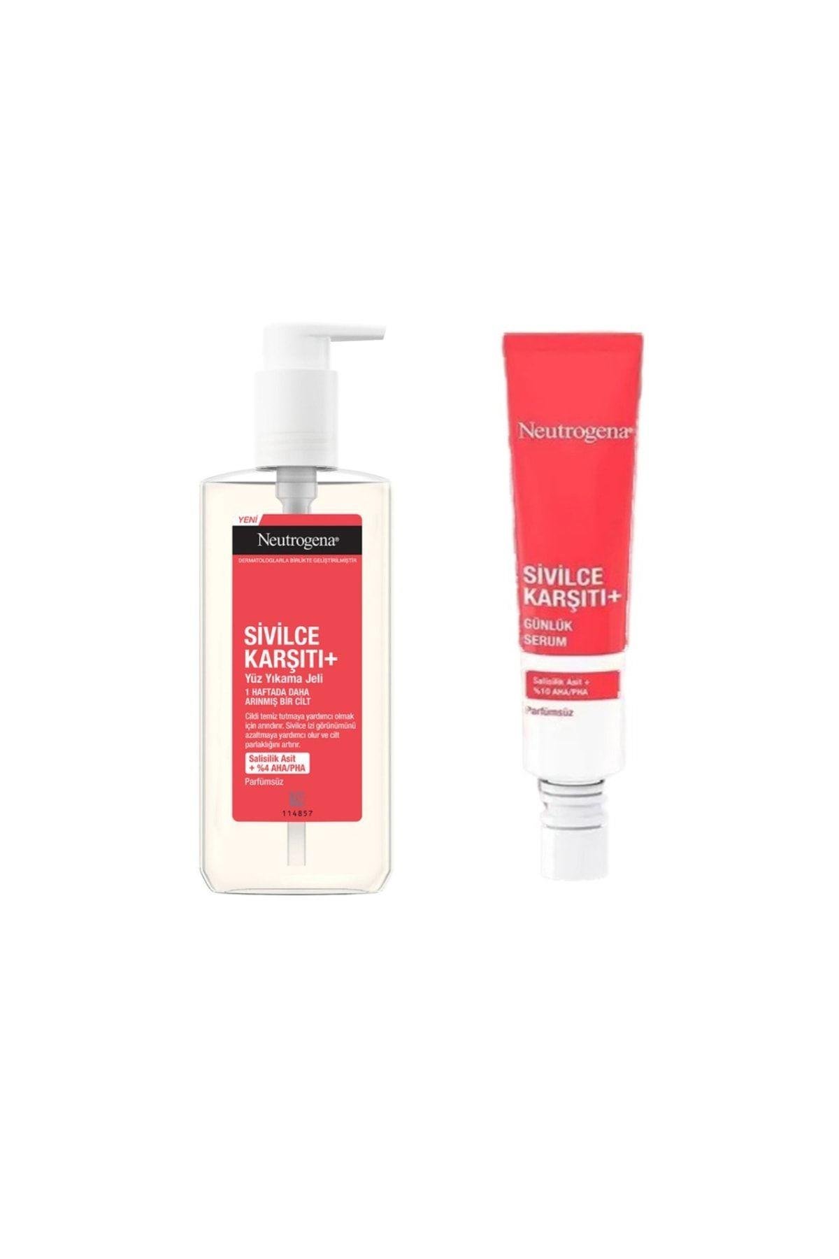 Sivilce Karşıtı Yüz Yıkama Jeli 200ml + Sivilce Karşıtı Günlük Serum 2'li Set