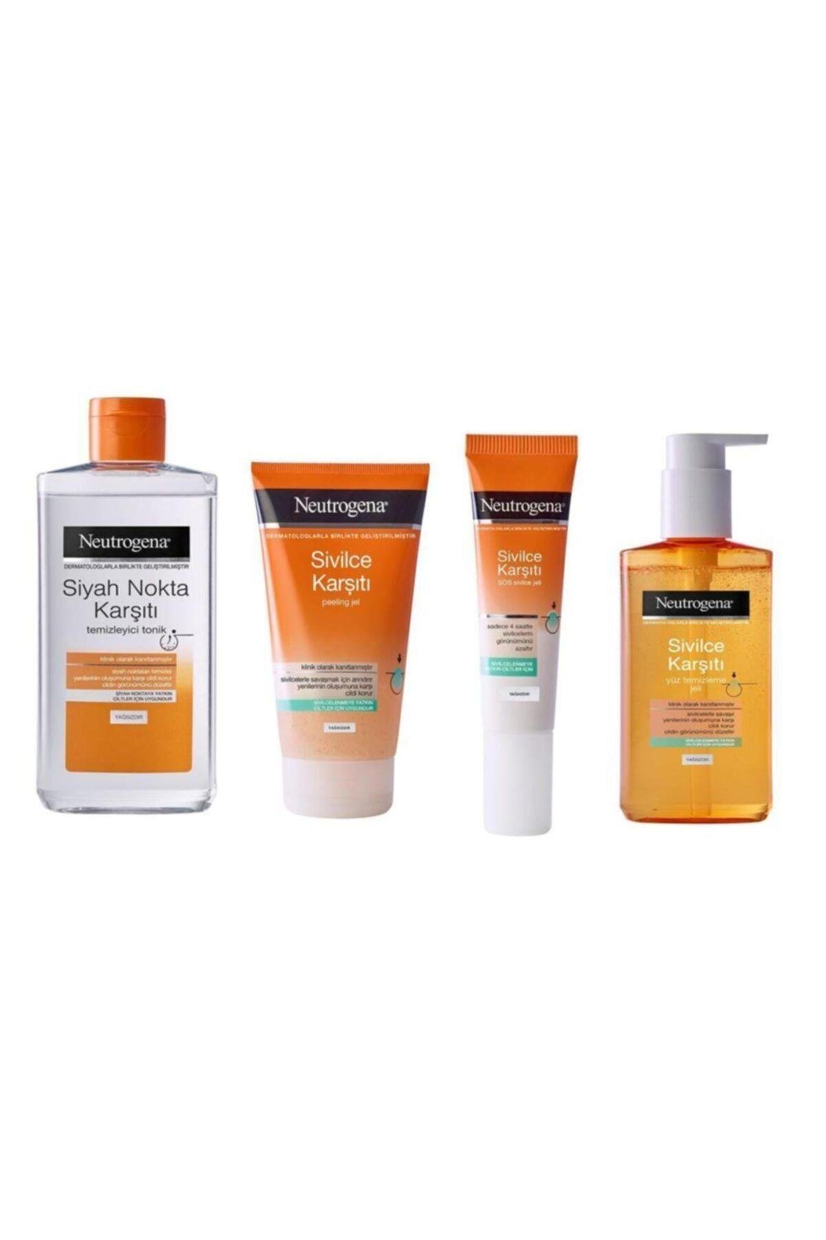 Sivilce Ve Akne Temizleme Bakım Seti 4lü Set