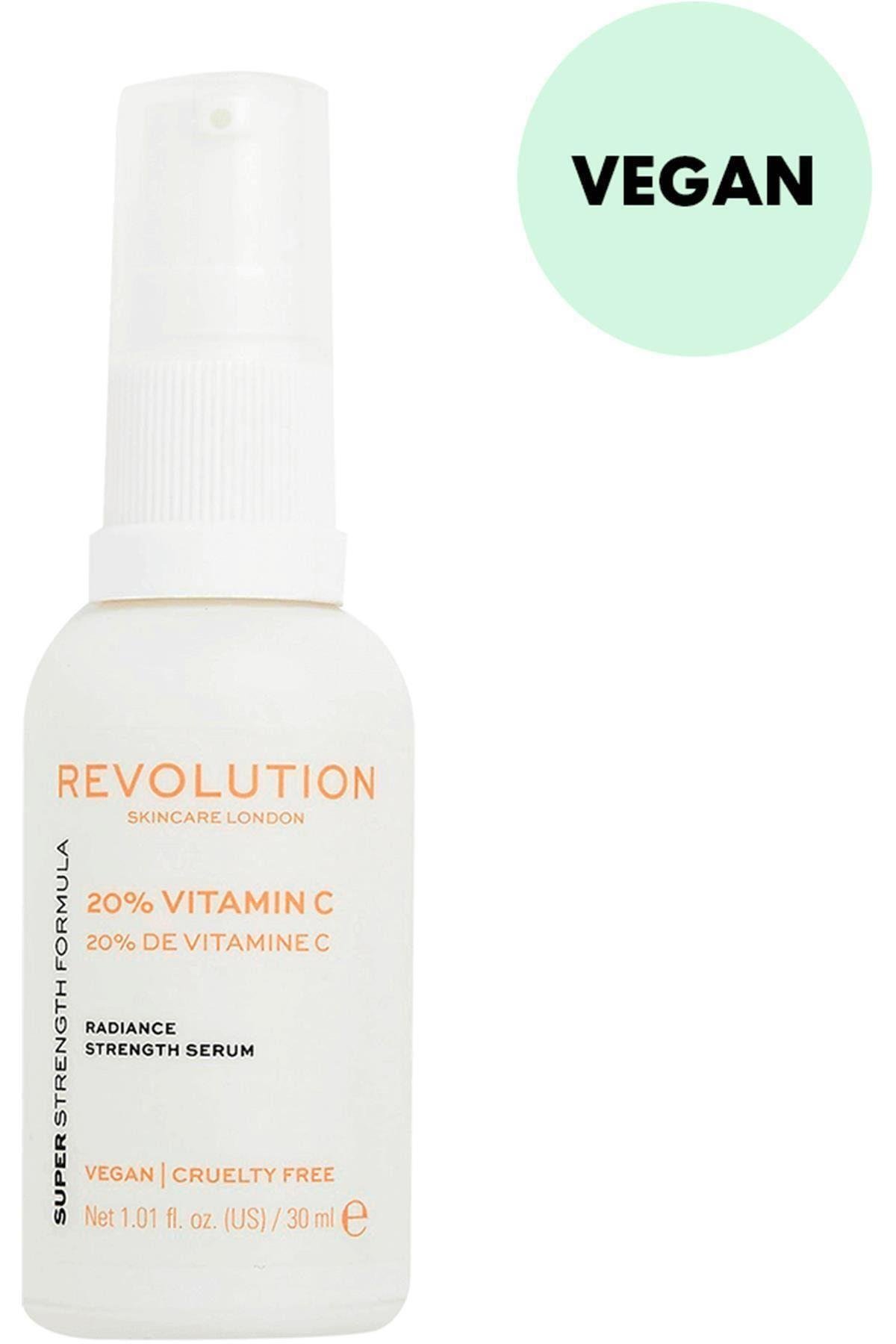 Skincare Cilt Serumu Aydınlatıcı 20% C Vitaminli 30 Ml Veganserum