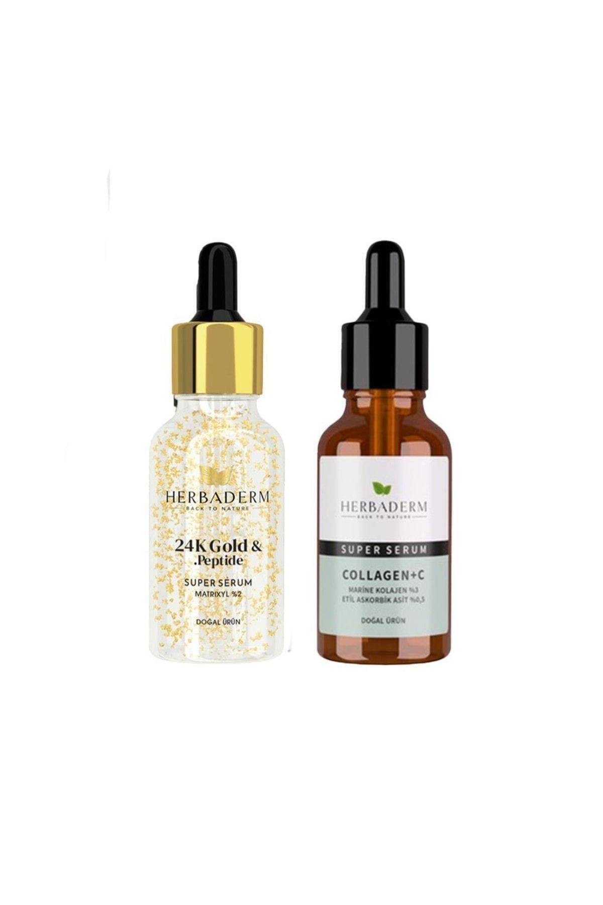 Super Serum 24k Gold & Peptide 30 Ml Ve Collagen+c 30 Ml