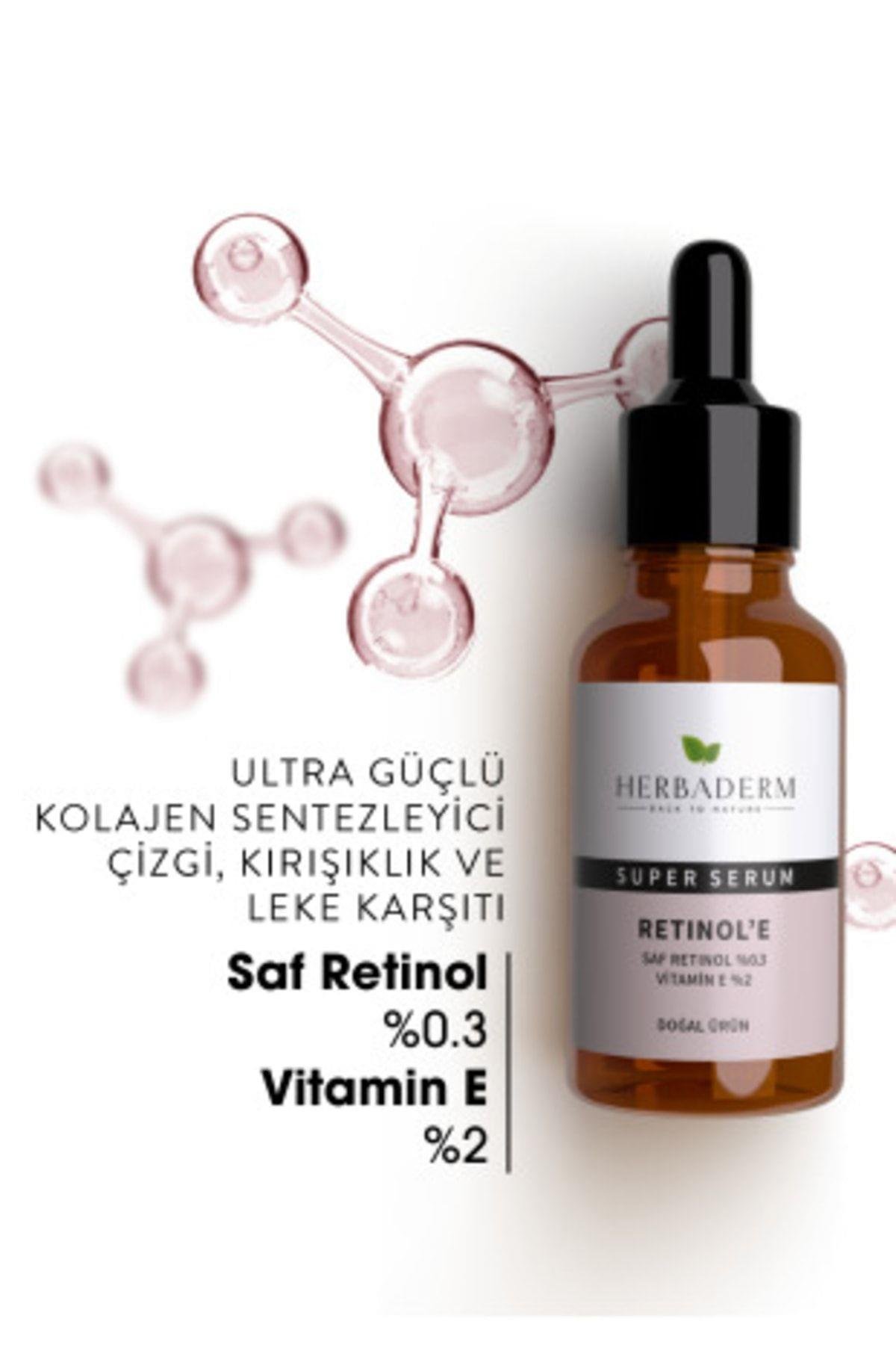 Süper Serum (saf Retinol %0.3 + Vitamin E %2) Yaşlanma Karşıtı 30 Ml X2
