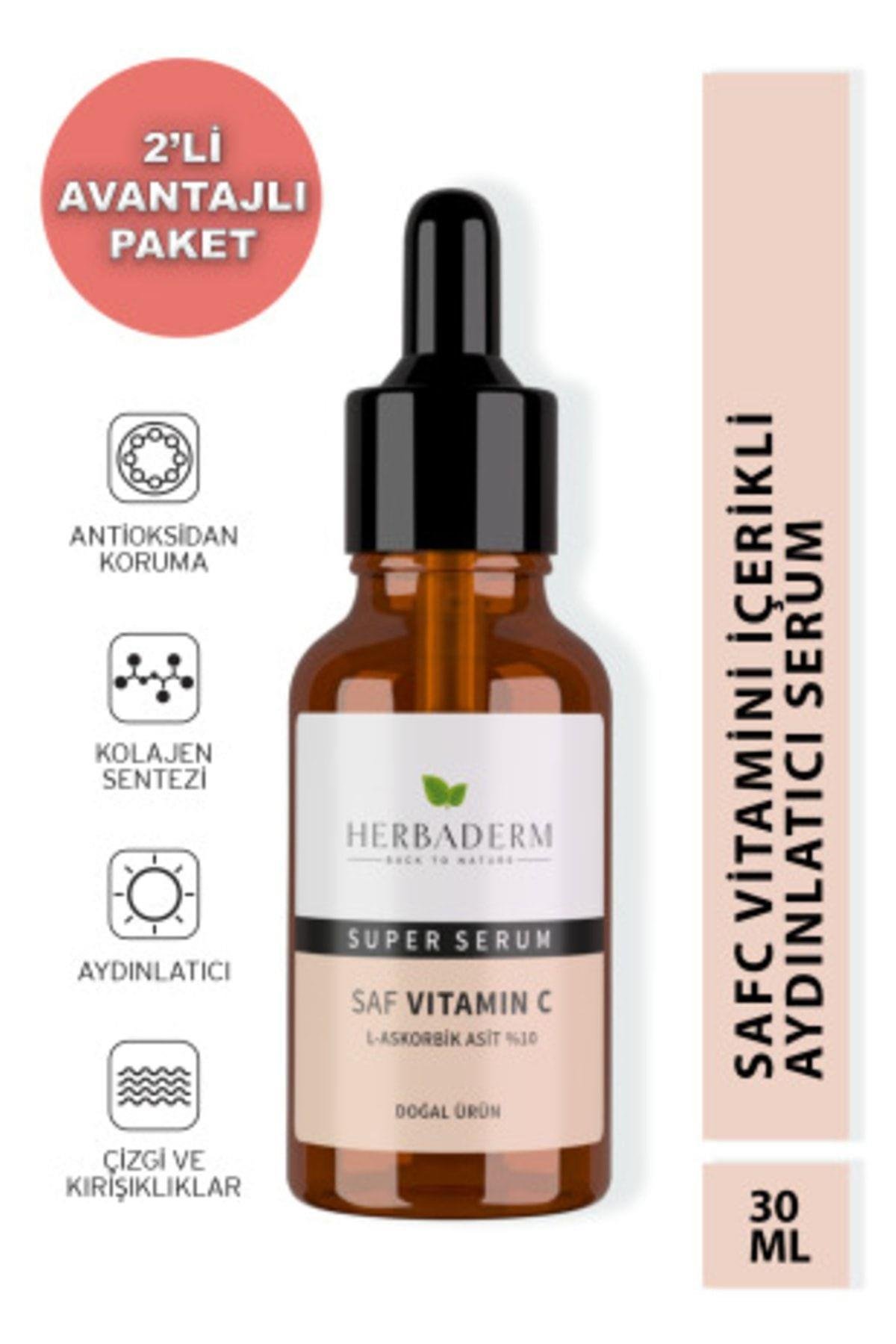Süper Serum (saf Vitamin C L-askorbik Asit %10) Aydınlatıcı 30 Ml X2