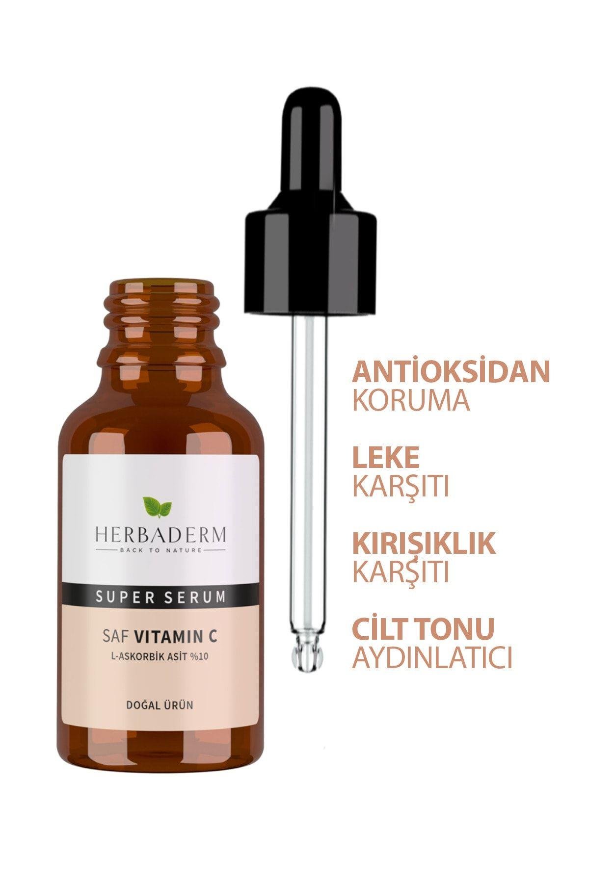 Süper Serum (SAF VİTAMİN C L-ASKORBİK ASİT %10) Aydınlatıcı 30 ml X2