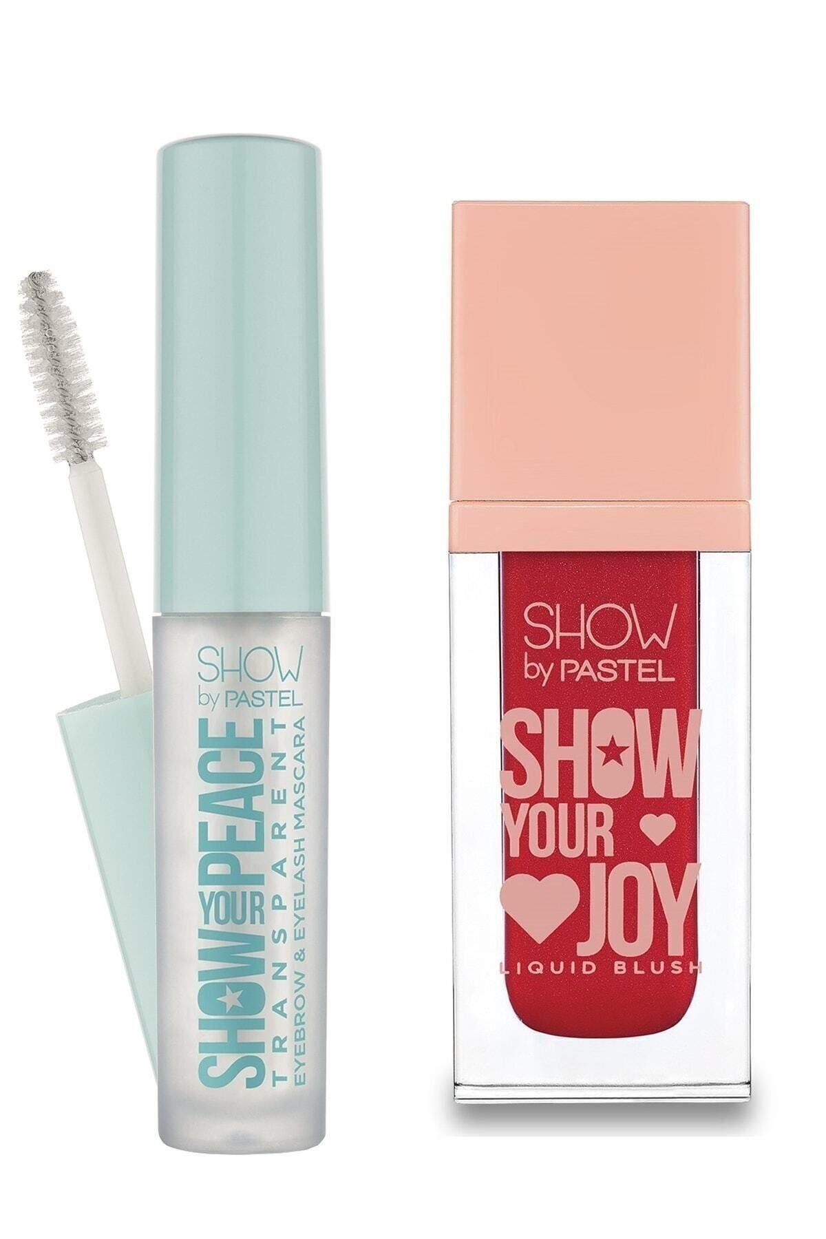 Transparan Kaş Ve Kirpik Maskarası + Pastel Show Your Joy Liquid Blush Likit Allık 52