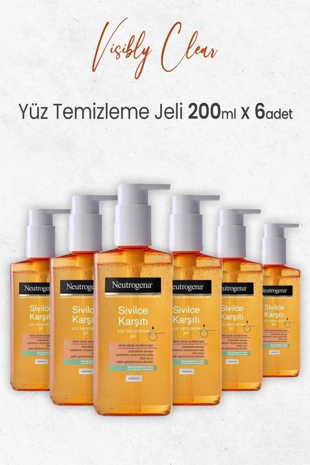 Visibly Clear Sivilce Karşıtı Yağsız Yüz Temizleme Jeli 200 Ml x 6 Adet