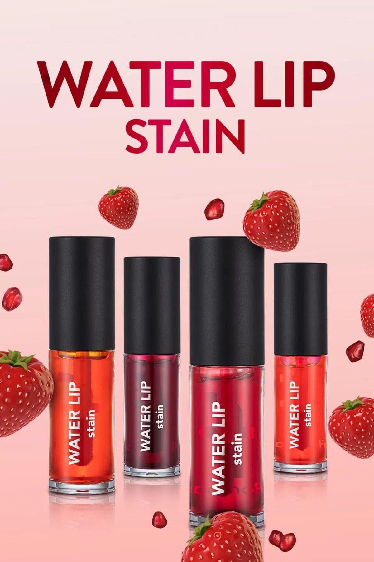 Water Lip Stain Su Bazlı & Kalıcı Dudak Renklendiricisi Tint - Carest Cosmetic