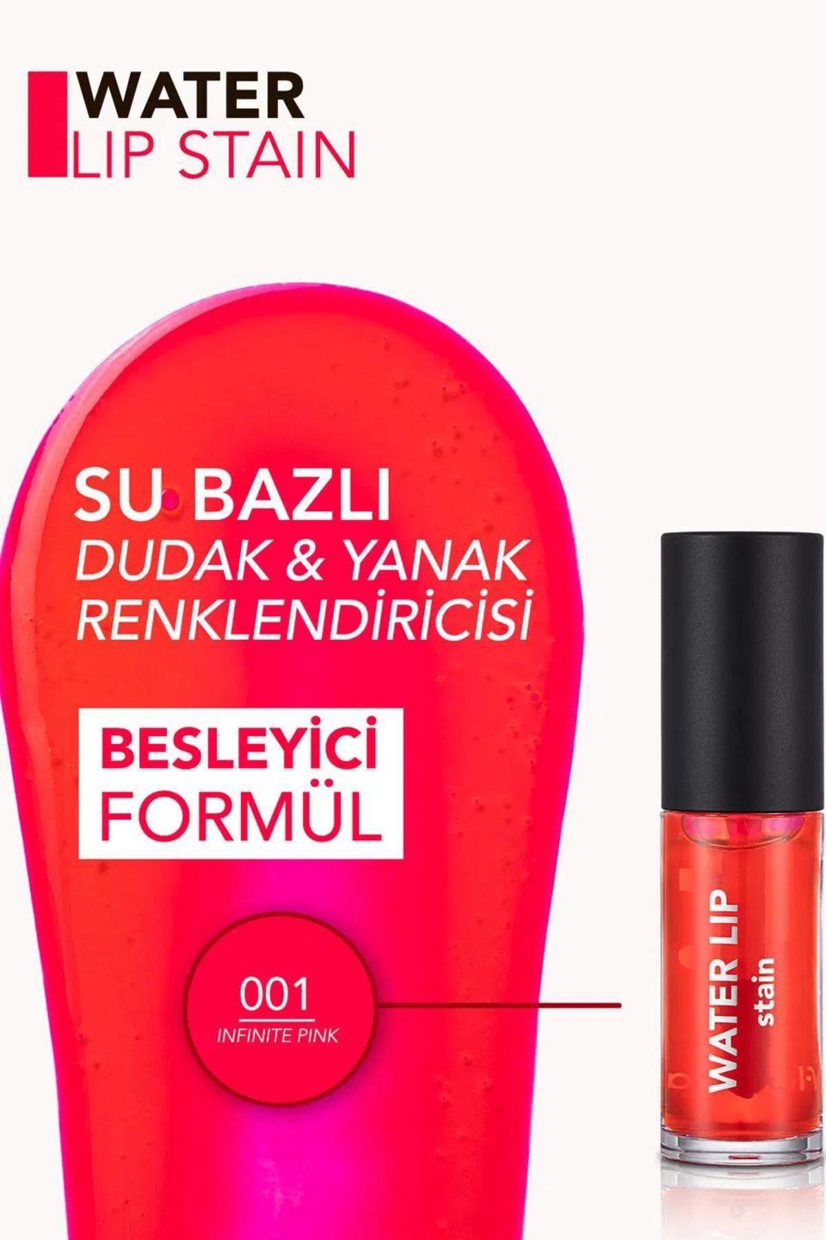 Water Lip Stain Su Bazlı & Kalıcı Dudak Renklendiricisi Tint - Carest Cosmetic