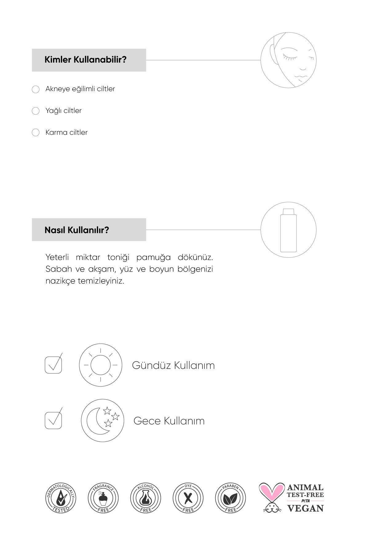 Yağlı Ciltler Için Gözenek Sıkılaştırıcı Ve Akne Karşıtı Tonik 200 ml