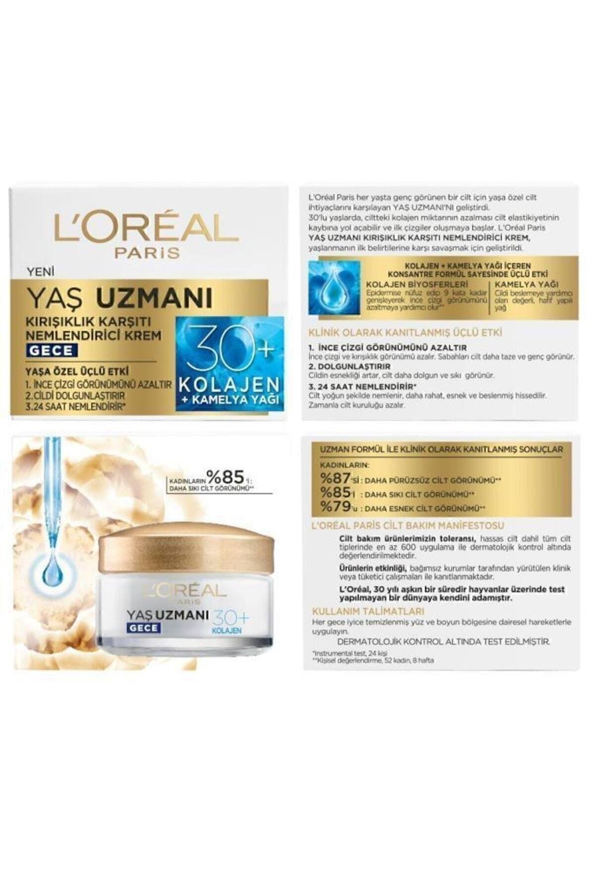 Yaş Uzmanı 30+ Kırışıklık Karşıtı Nemlendirici Gece Kremi 50ml