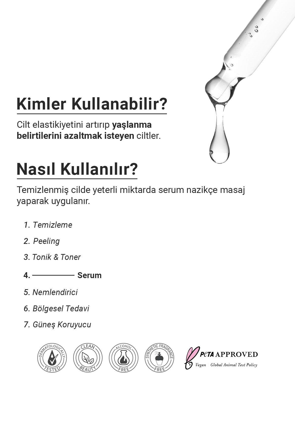 Yaşlanma Ve Kırışıklık Karşıtı Peptit Bitkisel Kolajen Yüz Serumu 30 ml (PEPTİDE COMPLEX)